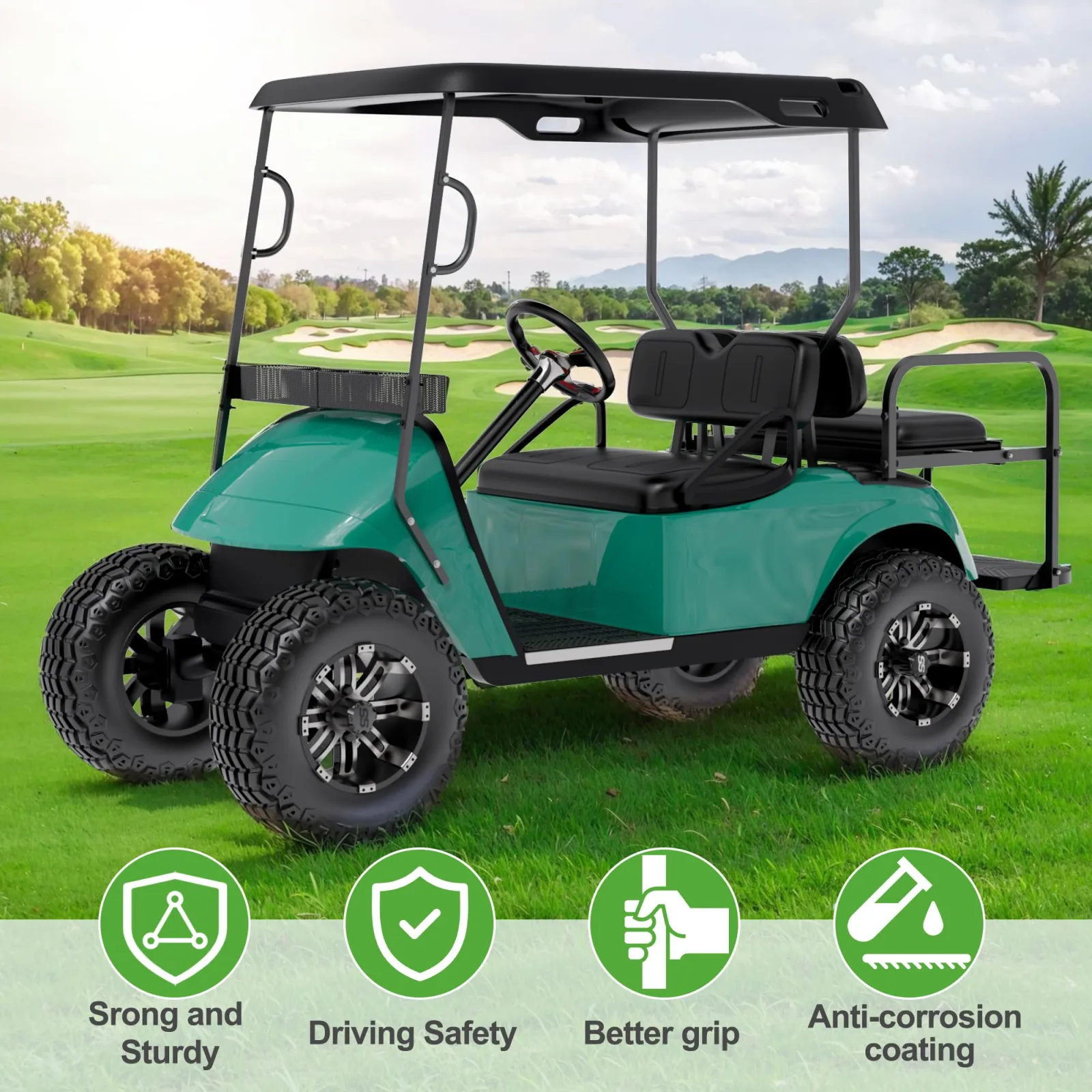 10L0L Universal Golf Cart Roof Grab Handle Kit image 3