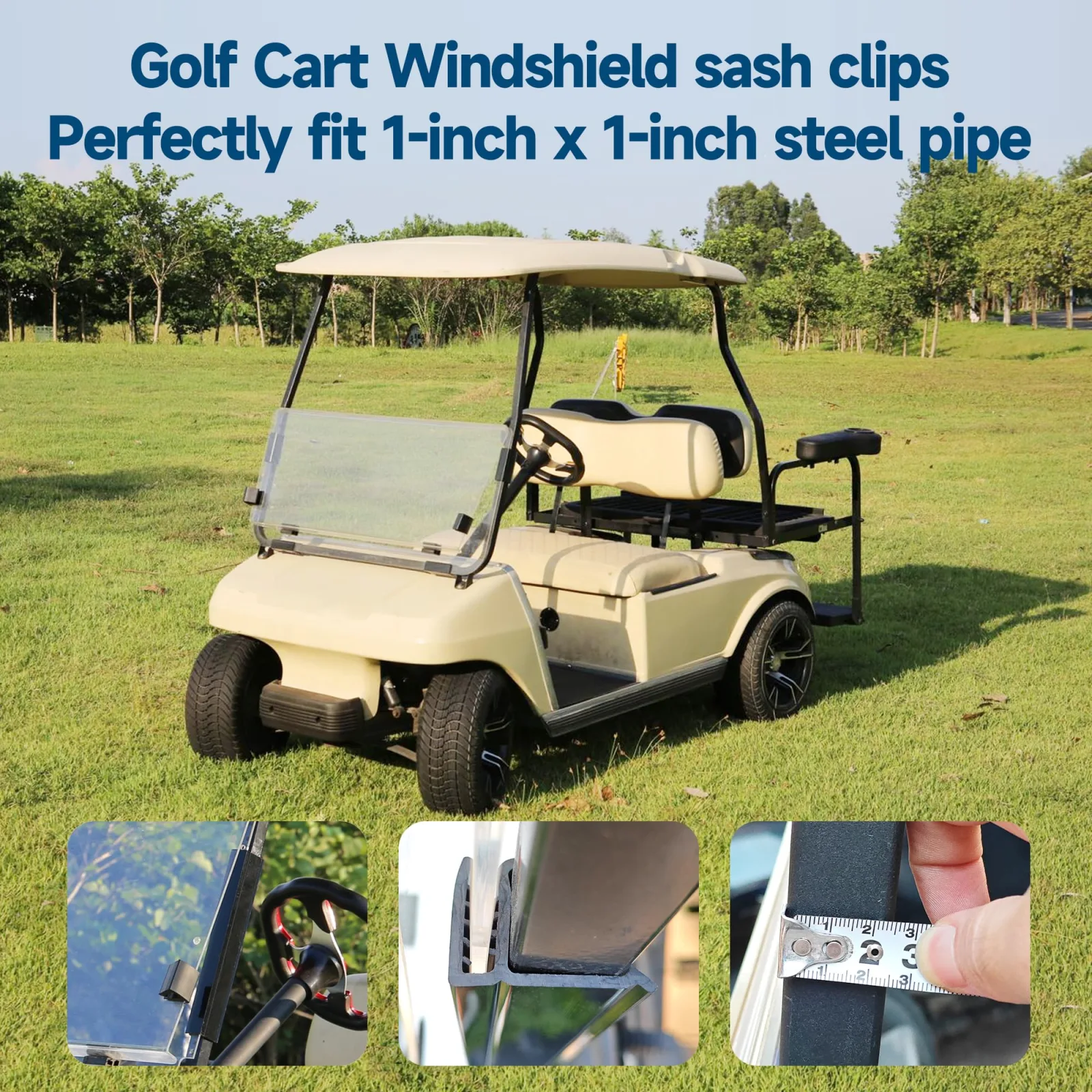 Mixopoly Golf Cart Windshield Mounting Clips image 2