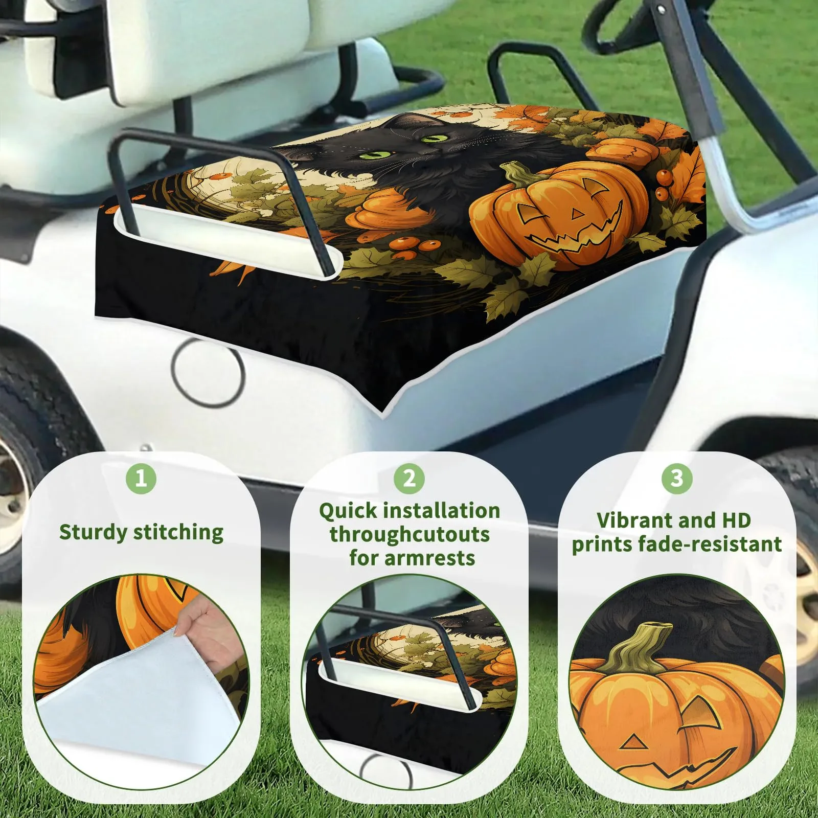 Tiveruda Golf Cart Seat Cover for Double Seats image 3