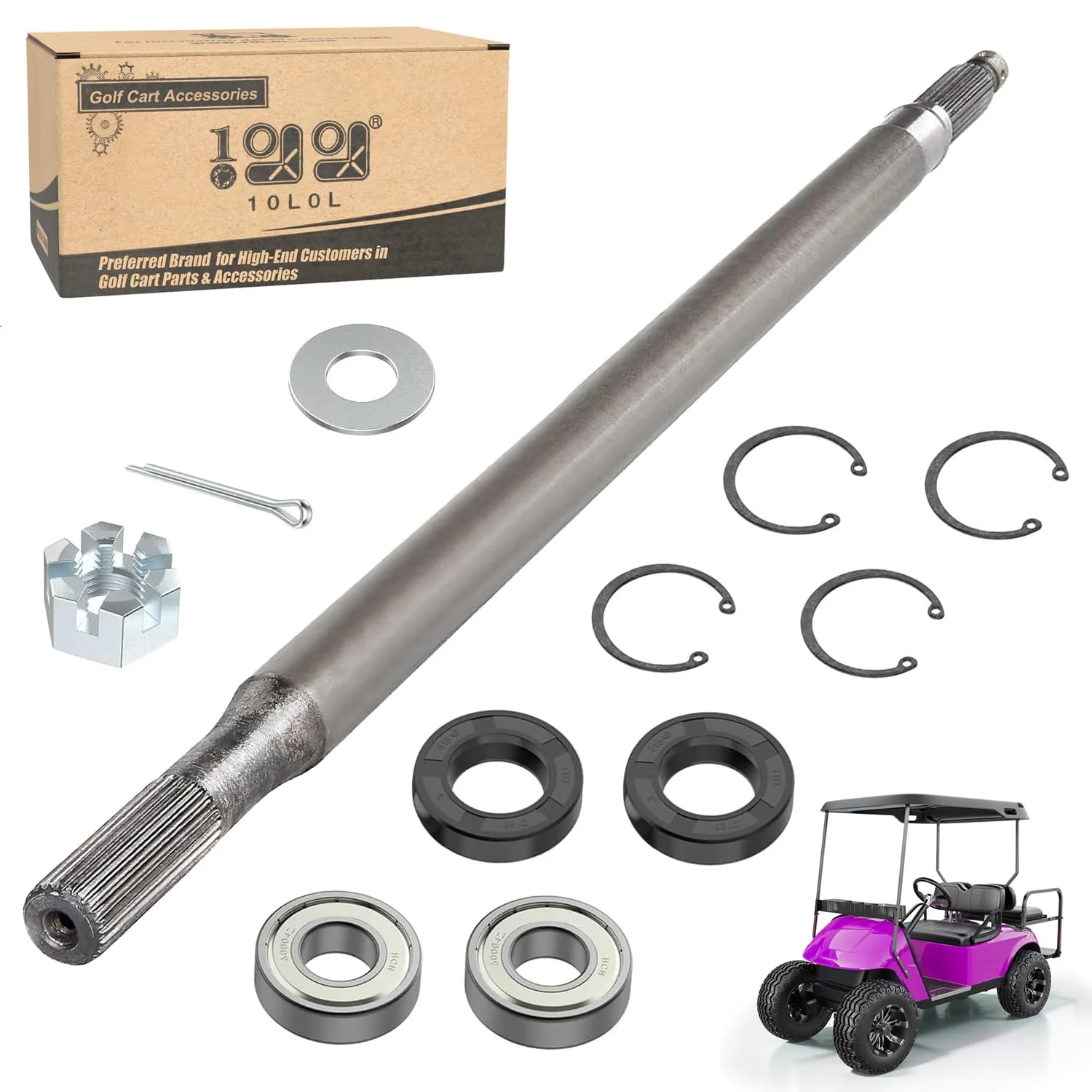 10L0L Driver-Side Rear Axle Shaft for E-Z-GO TXT