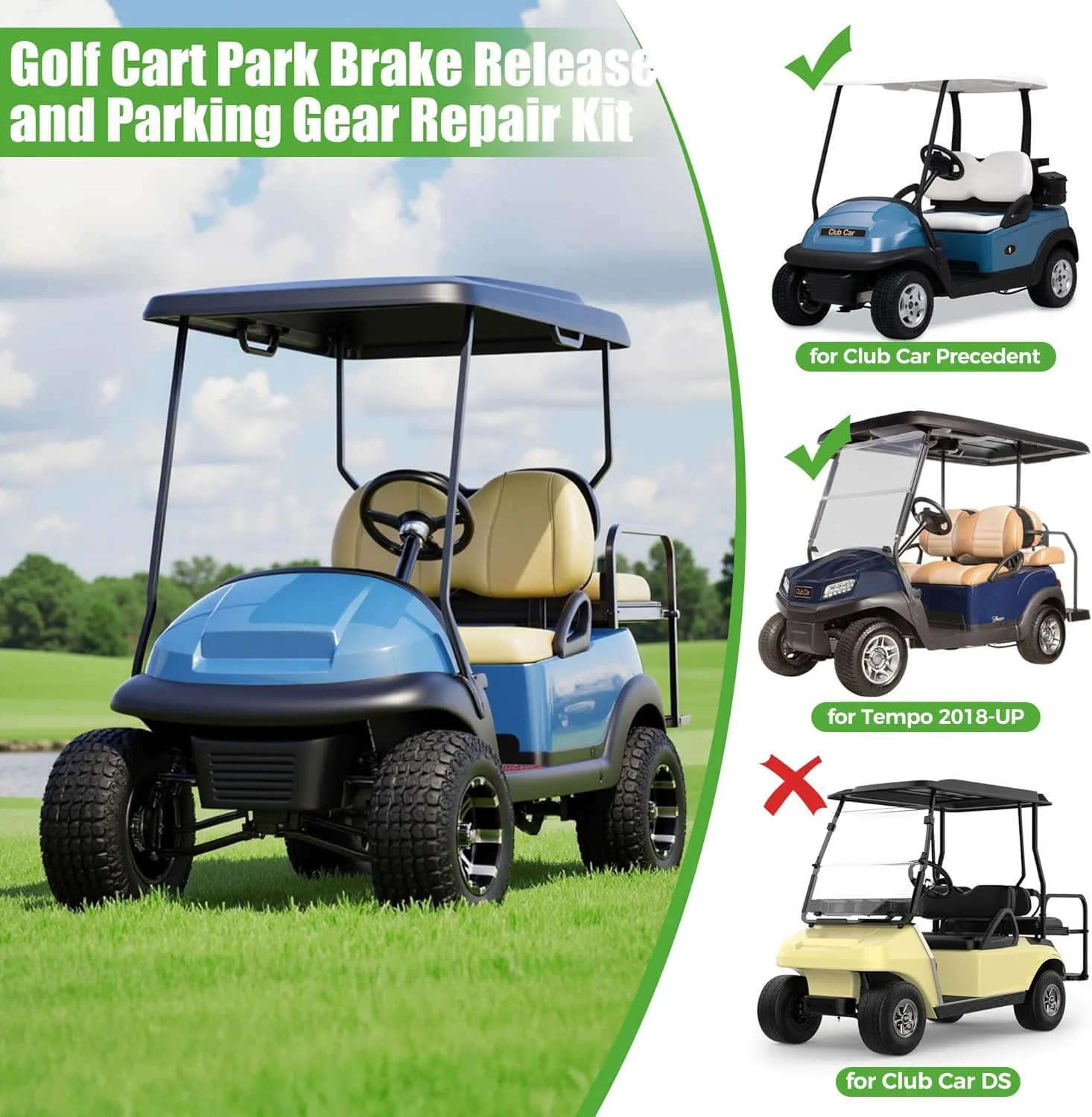 10L0L Parking Brake Repair Kit for Club Car Precedent & Tempo image 3