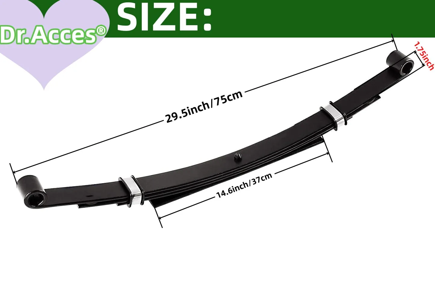 BestAccess Club Car DS Rear Leaf Spring Kit 1981+ image 3