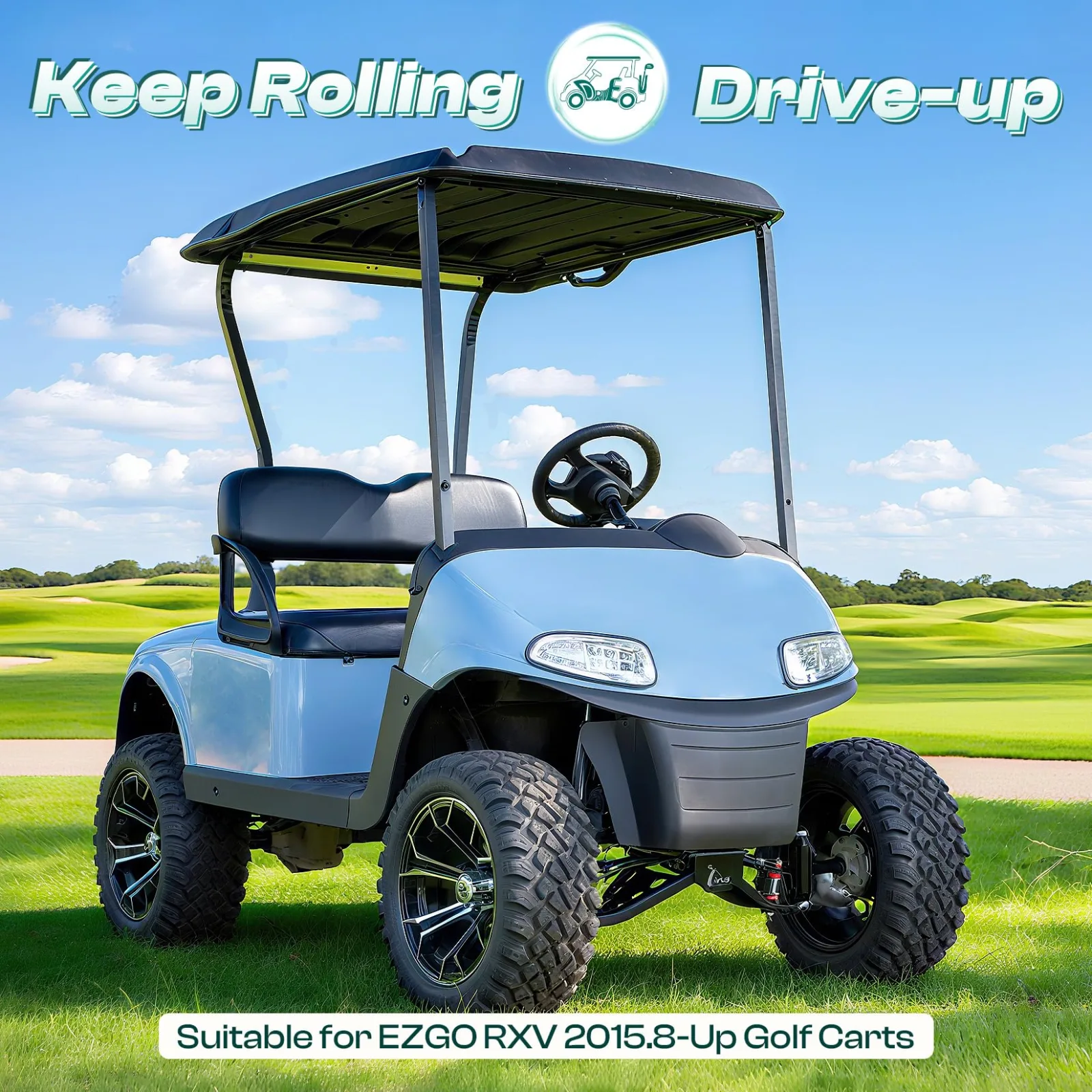 DRIVE UP Rear Leaf Spring U-Bolts for E-Z-GO RXV image 2