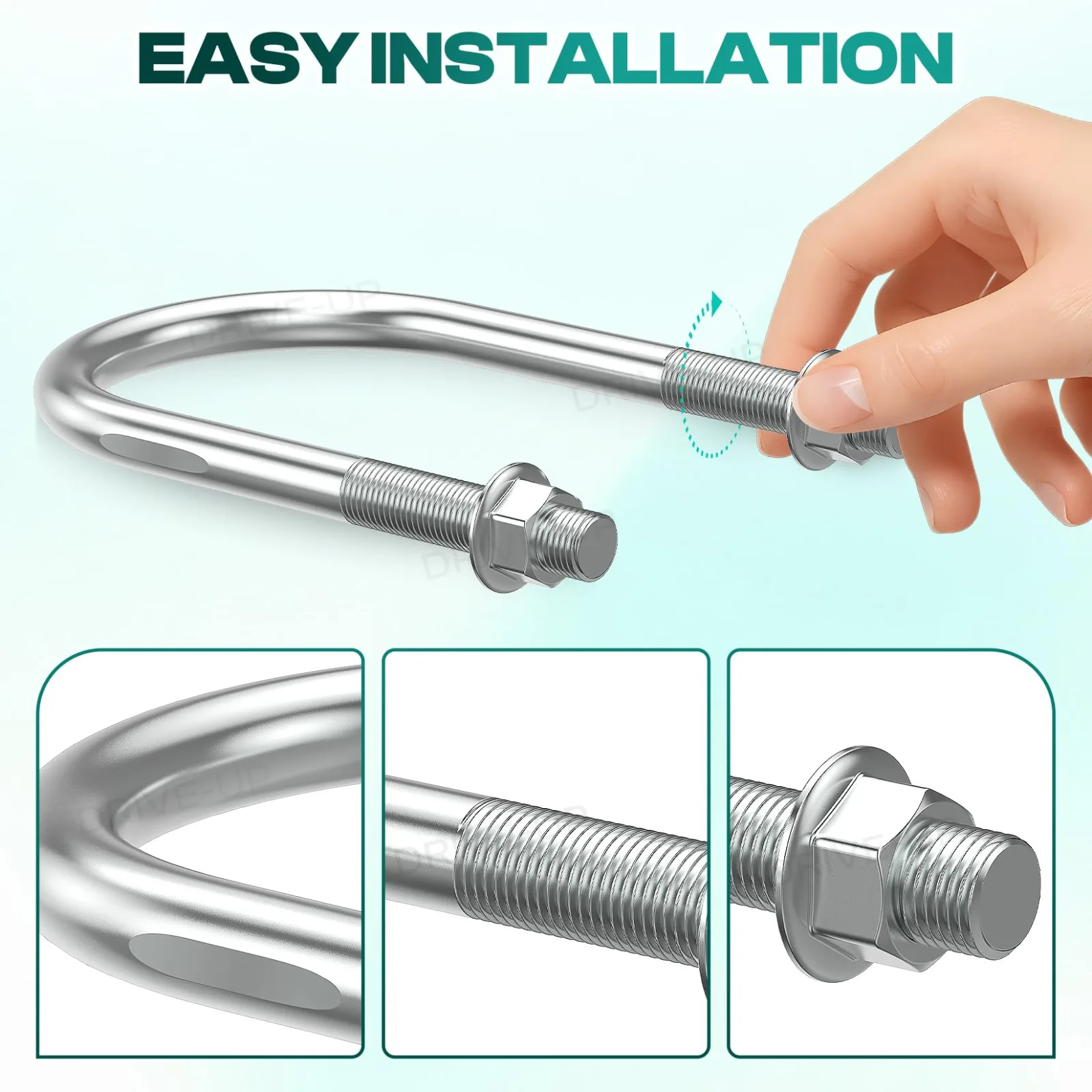DRIVE UP Rear Leaf Spring U-Bolts for E-Z-GO RXV image 4