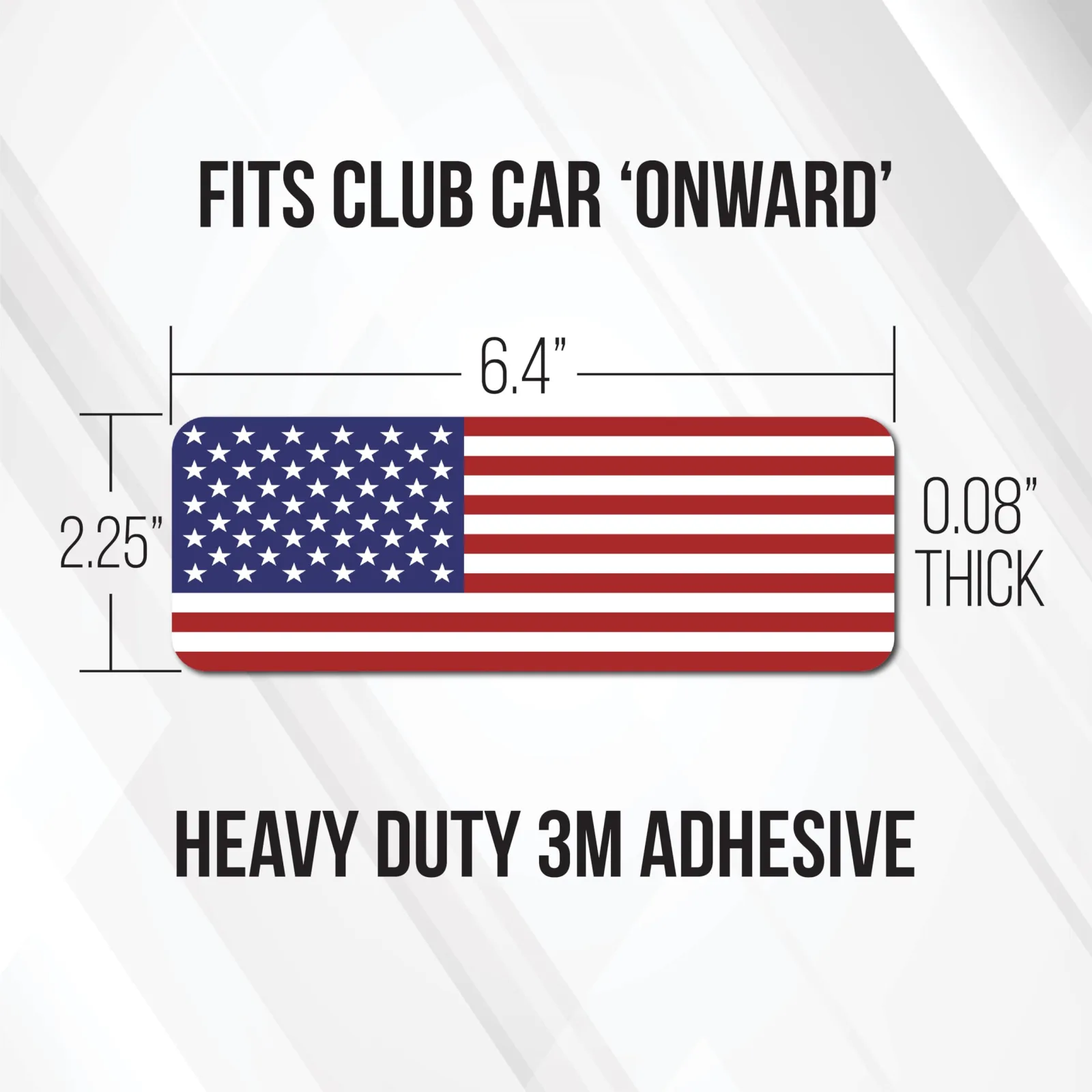 Gimme Golf USA Club Car Onward American Flag Name Plate image 4