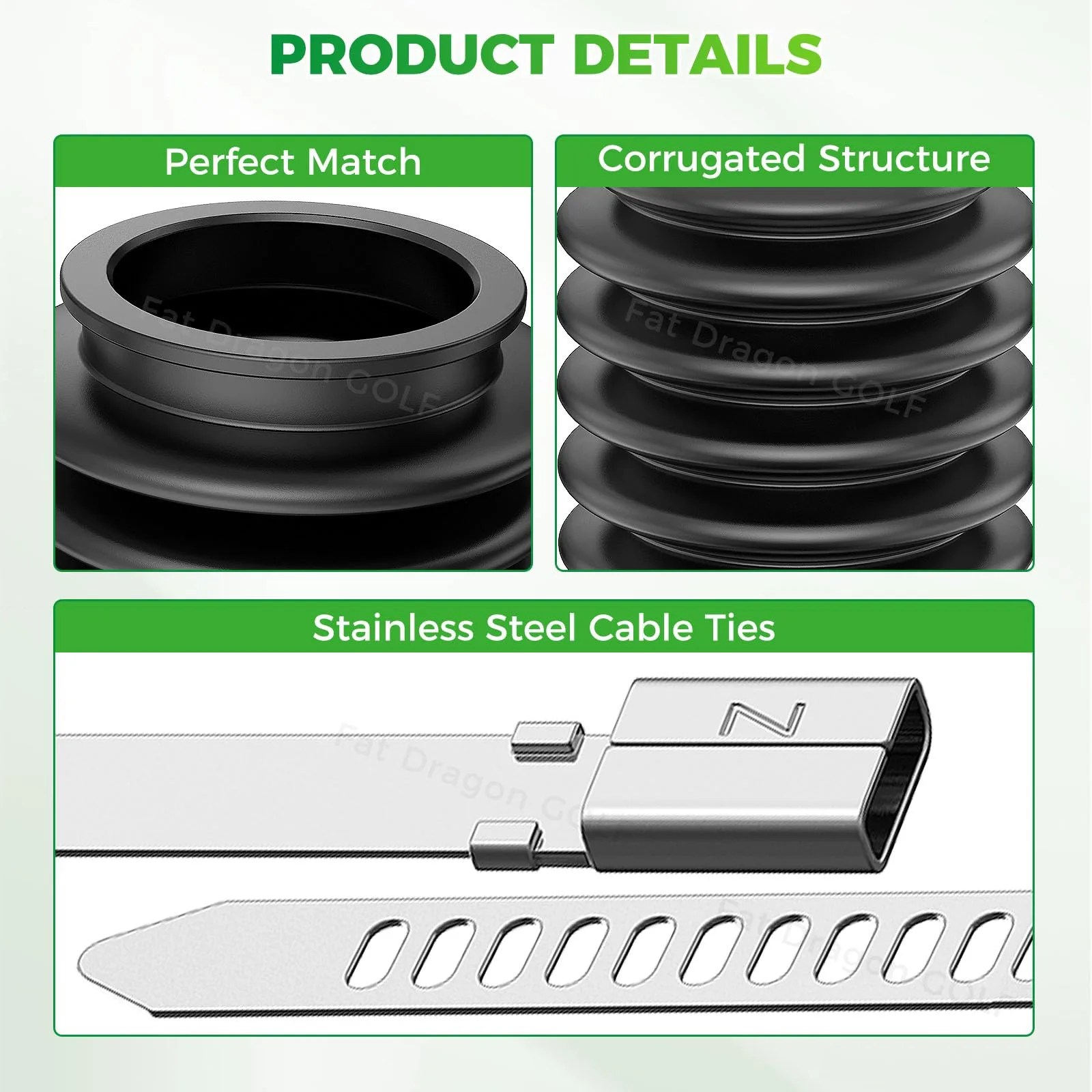 Panglong Steering Rack Dust Boots for Club Car DS image 2