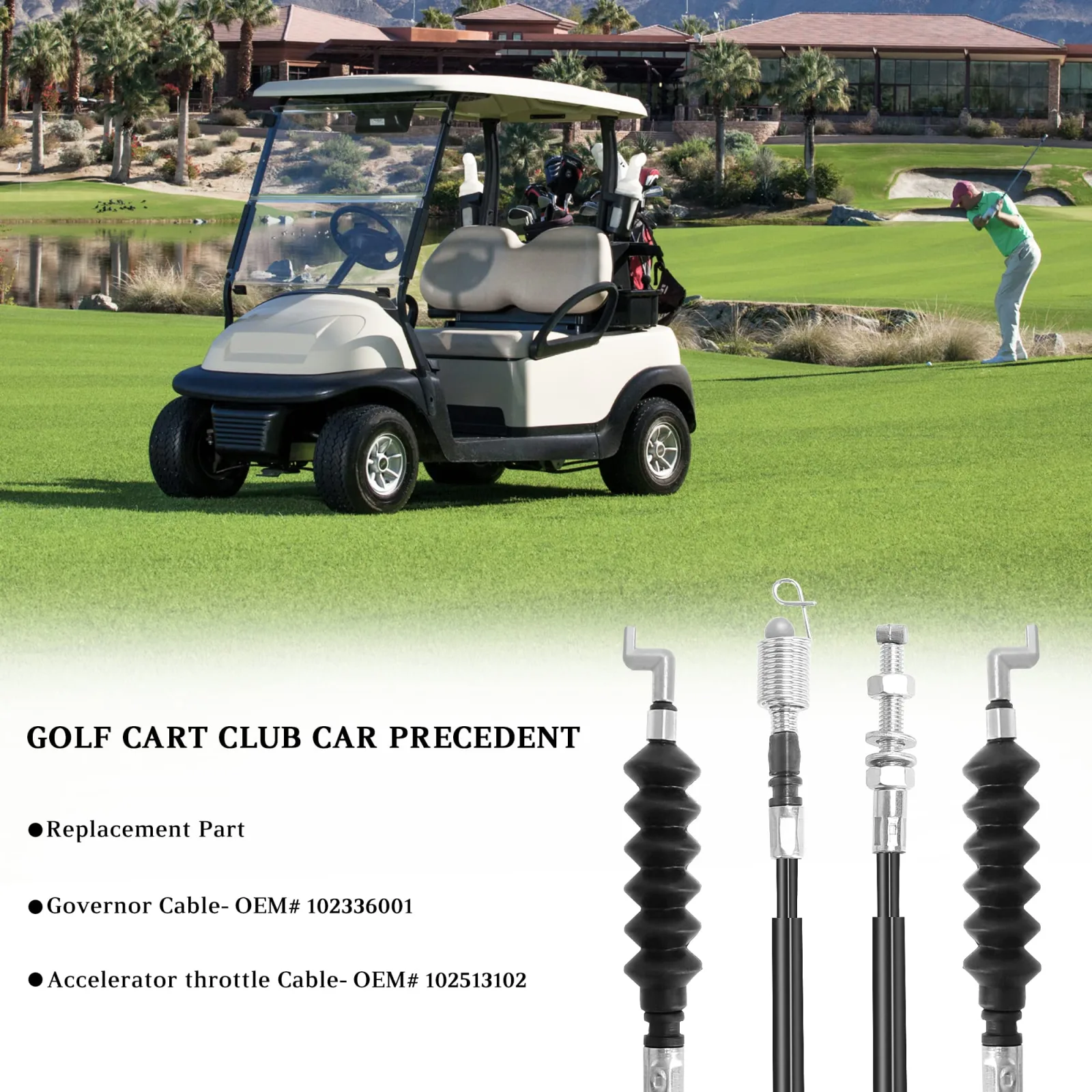 10L0L Throttle Cable Kit for Club Car Precedent Gas Carts image 4