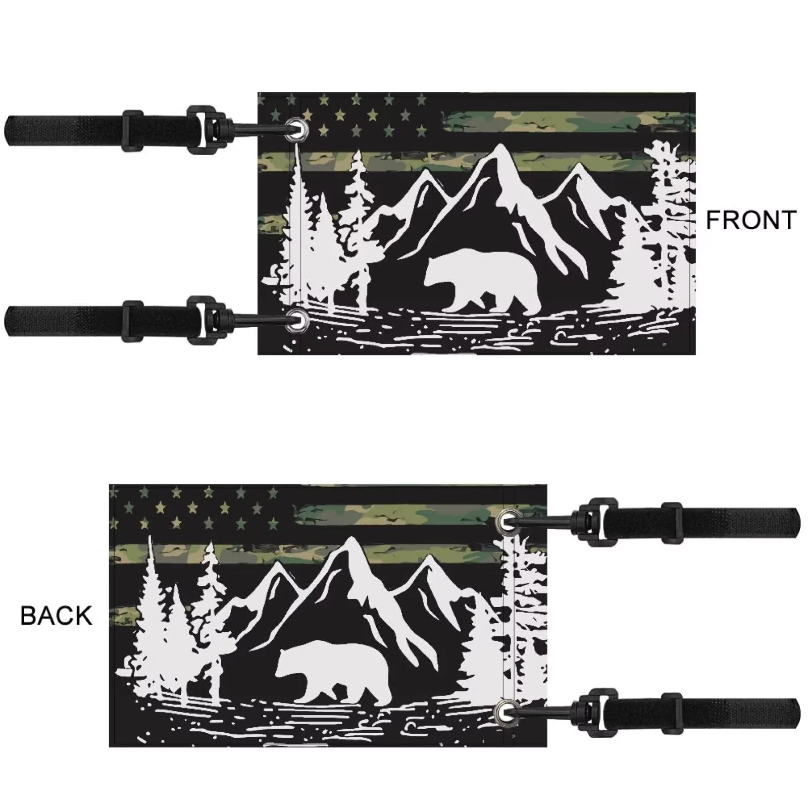 Darisoco American Golf Cart Flags with Straps image 3