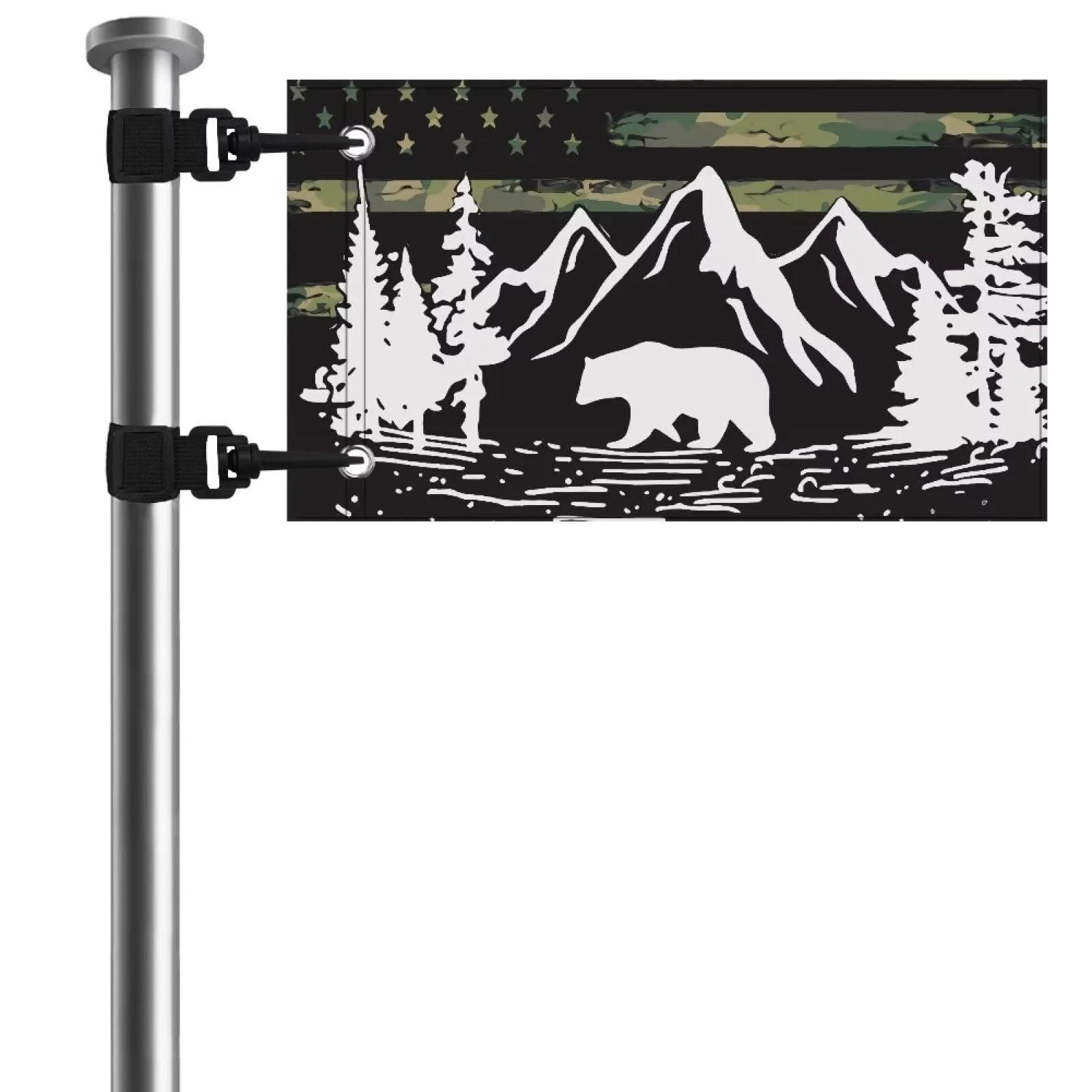 Darisoco American Golf Cart Flags with Straps