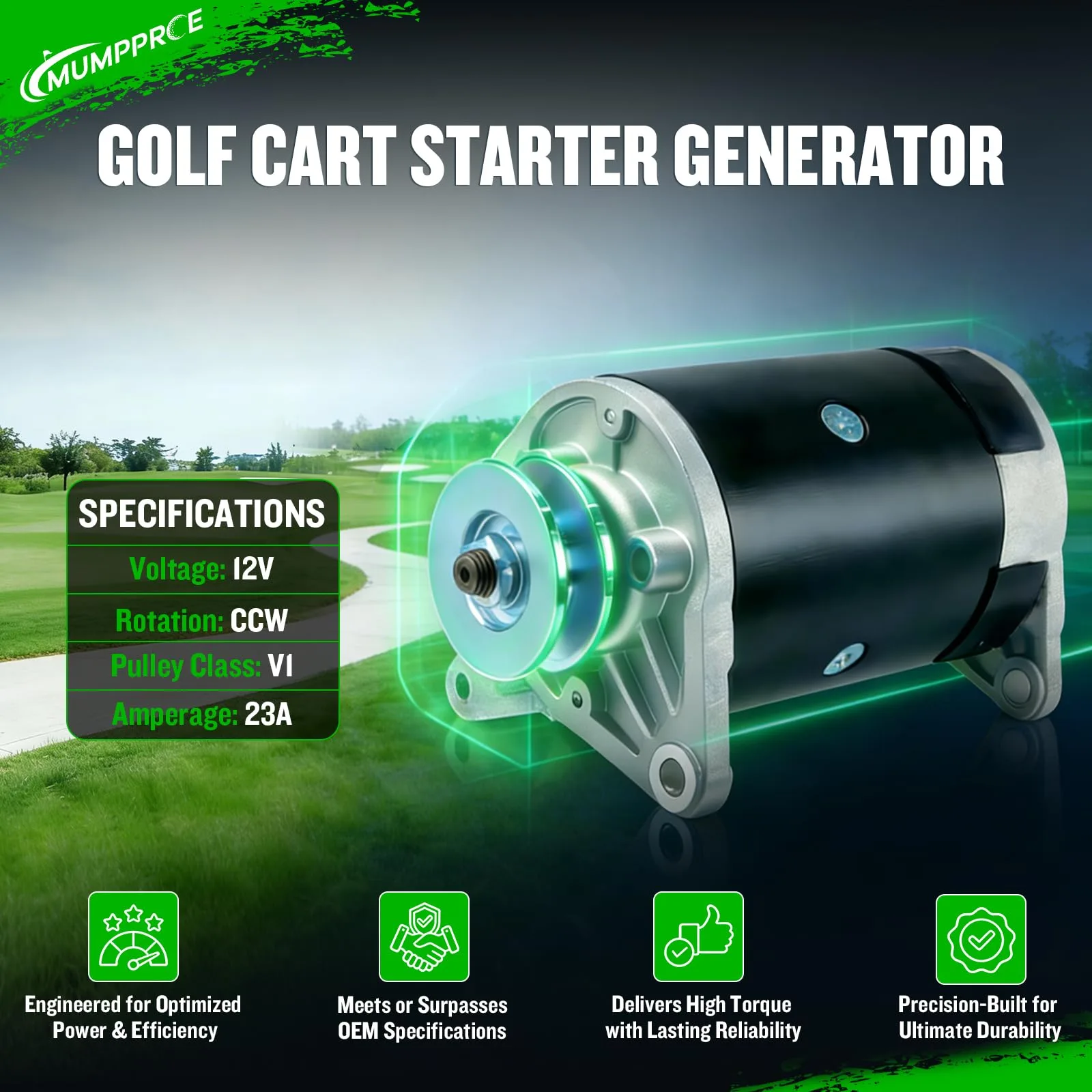 MUMPPRCE 12V Starter Generator for Club Car and E-Z-GO image 2