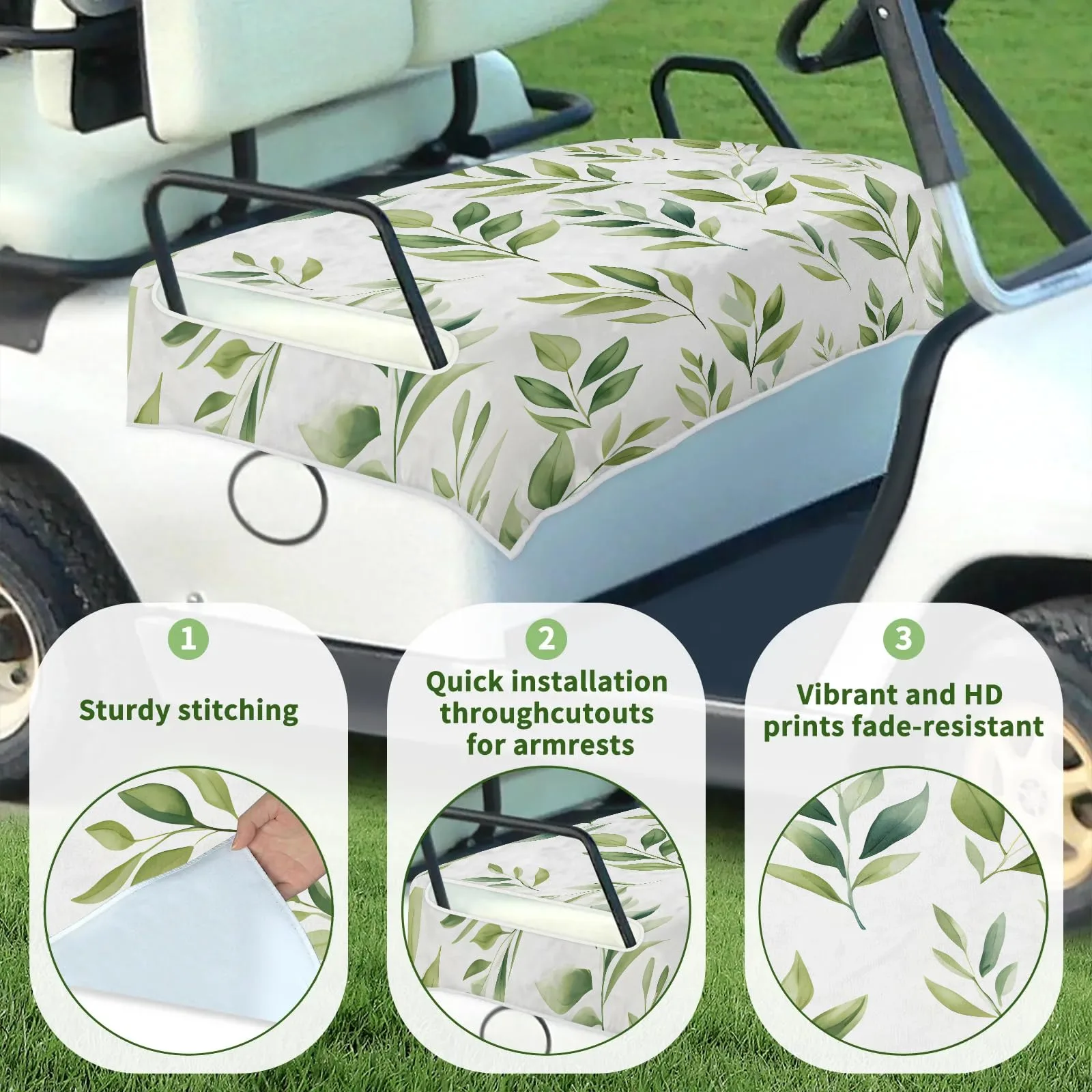 Tiveruda Golf Cart Seat Cover for Double Seats, 51 x 31 in image 3