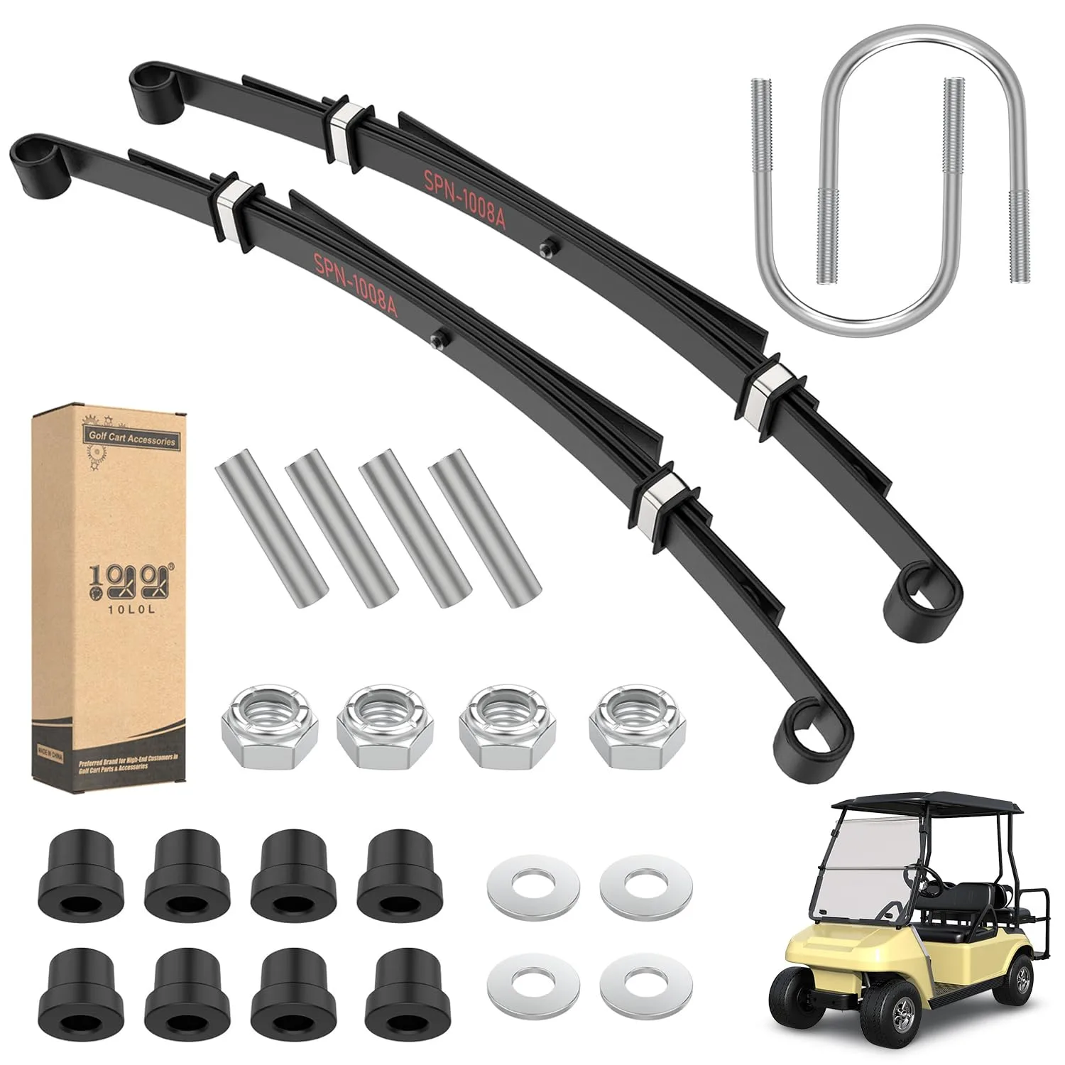 10L0L Rear 4-Leaf Spring Kit for Club Car DS