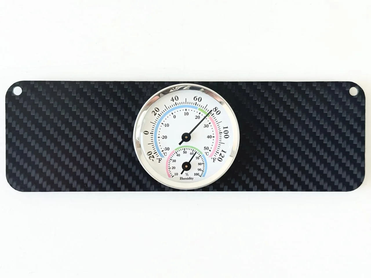 OZ-USA Carbon Fiber Dash Plate with Thermometer for E-Z-GO TXT & Medalist