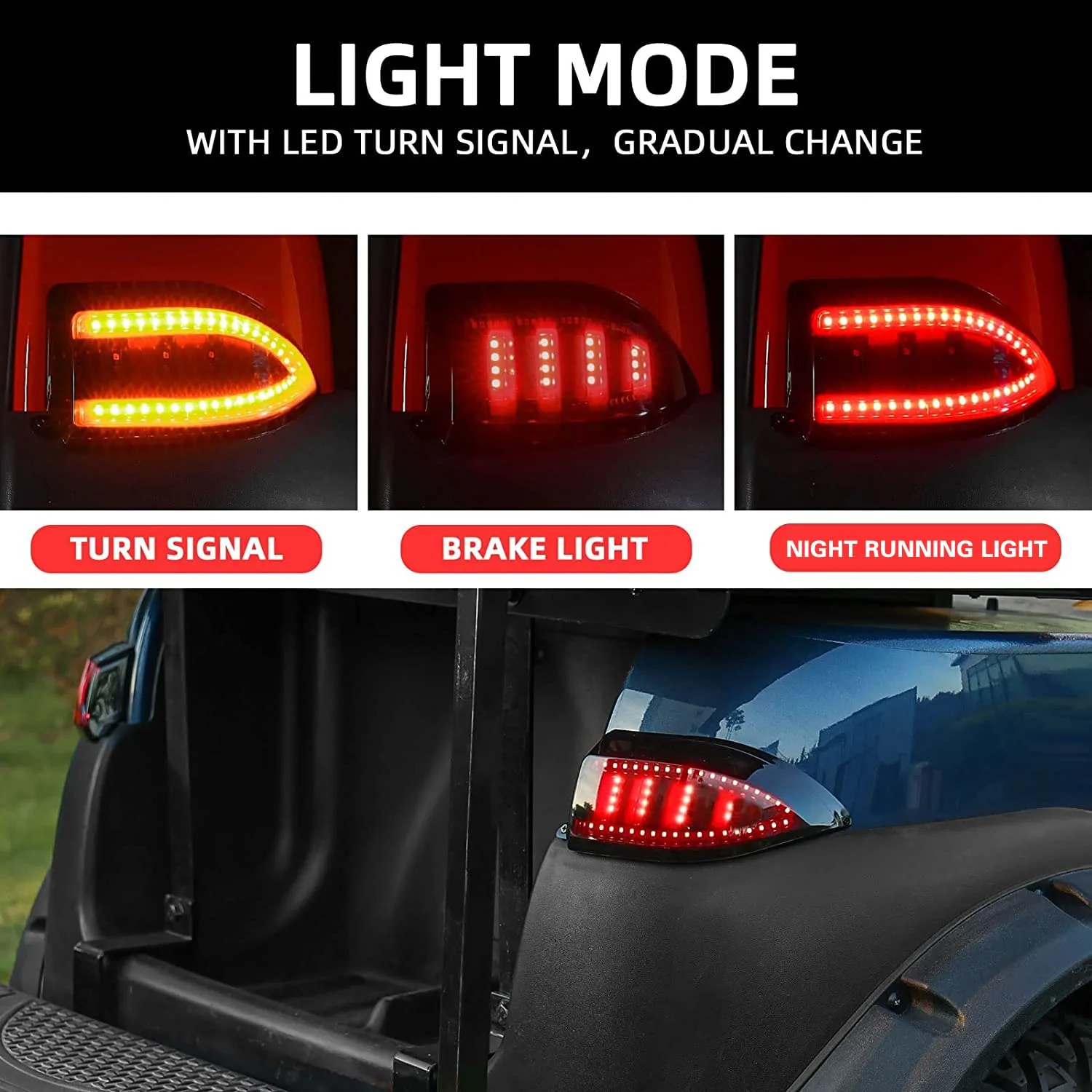NOKINS NKS10040 LED Tail Light Kit for Club Car Tempo image 4