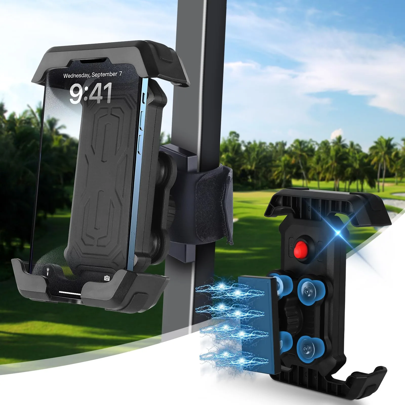 Cartalia GCMPH Magnetic Golf Cart Phone Holder Mount