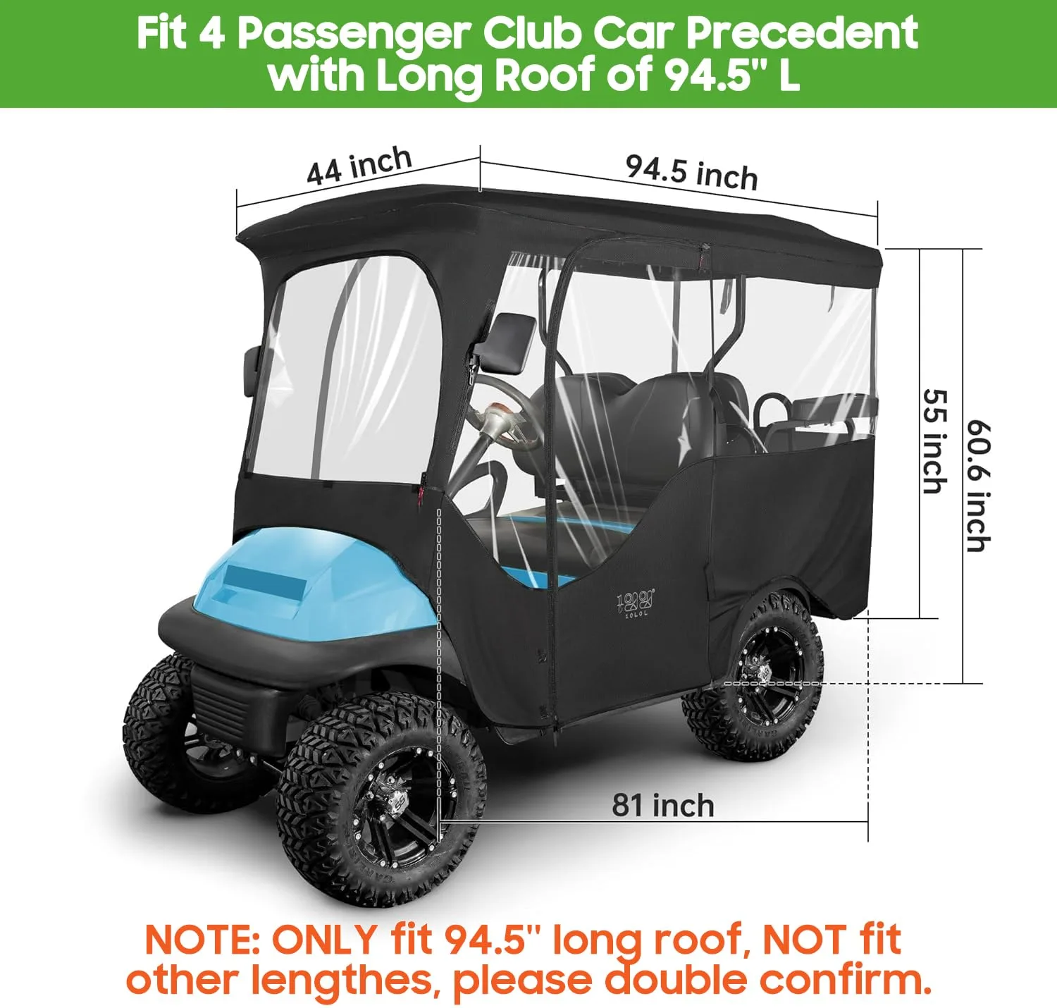 10L0L Enclosure for 4-Passenger Club Car Precedent image 2