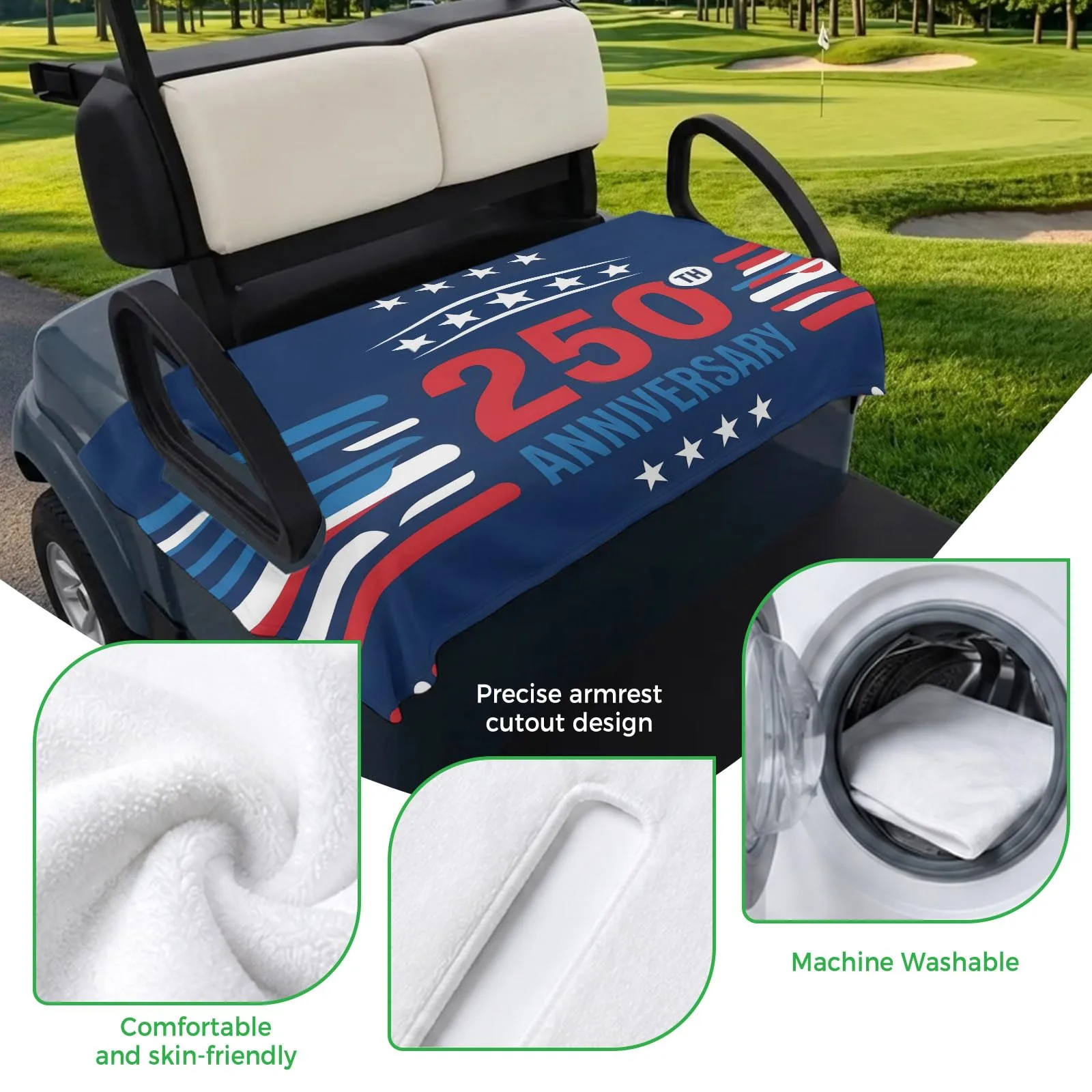 Trosturdspn Golf Cart Seat Towel Blanket 51 x 31 in image 3