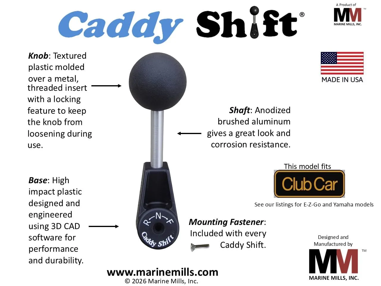 Caddy Shift 1310003 Shifter Handle for Club Car DS image 2