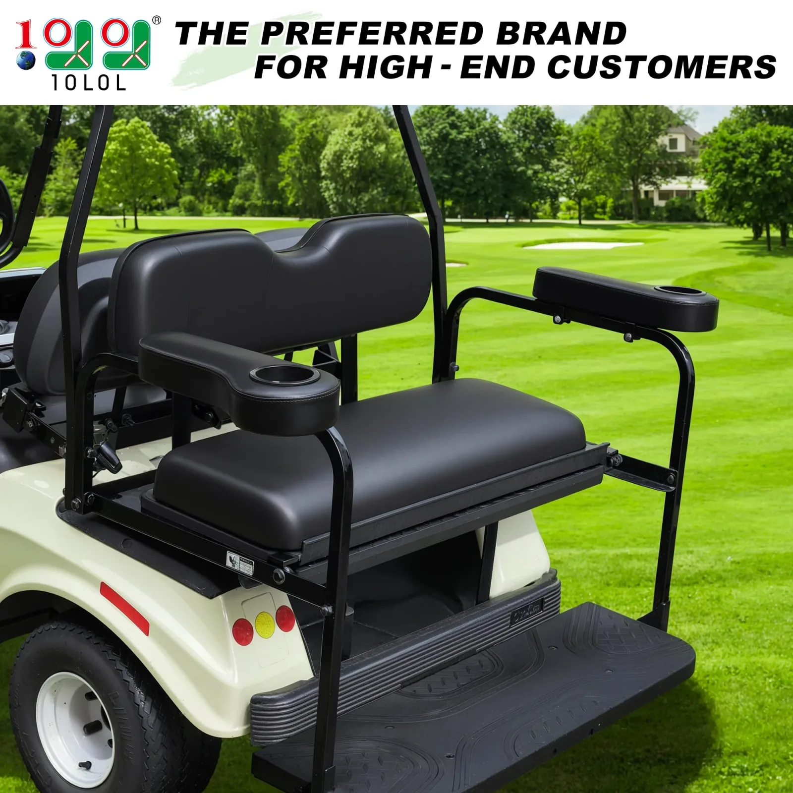 10L0L ED30001-2 Golf Cart Rear Seat Arm Rest Set image 2