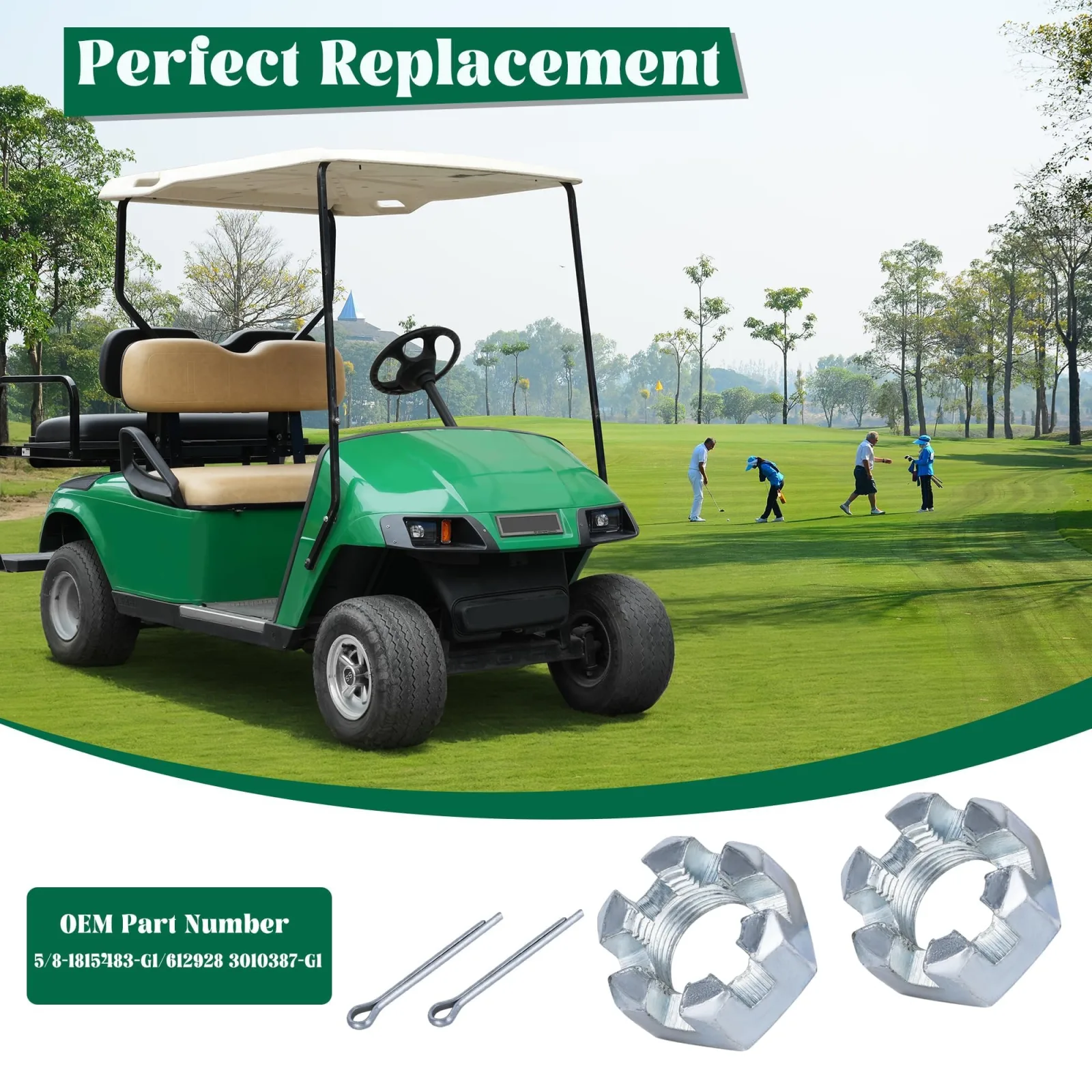 10L0L Slotted Nut and Pin Kit for E-Z-GO TXT image 3