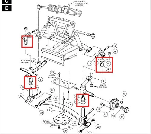 Panglong King Pin Bushing Kit for Club Car DS image 4