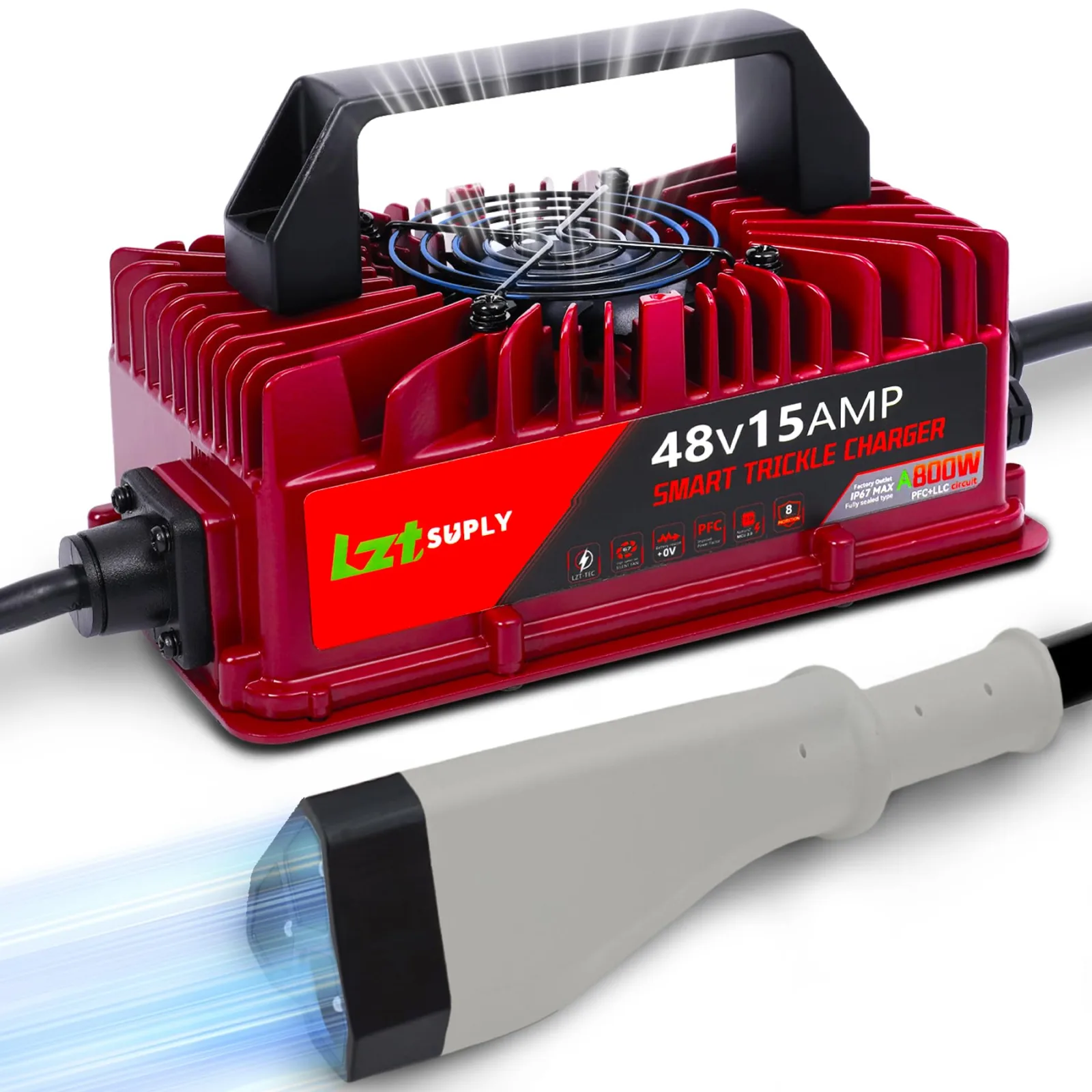 Lztsuply 48V 15A Charger for E-Z-GO RXV and TXT