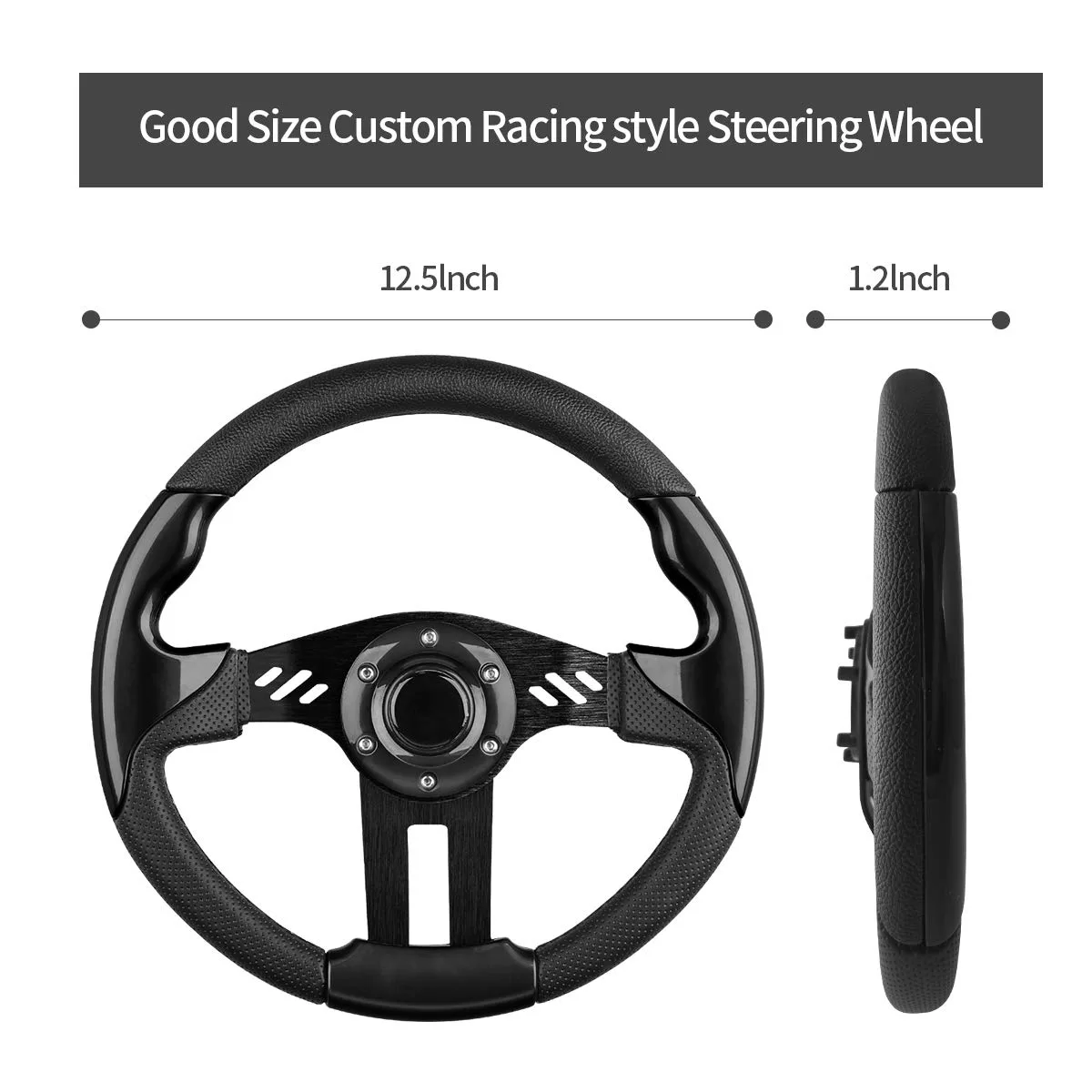 LEAPGOMAX 12.5-Inch Golf Cart Steering Wheel image 2