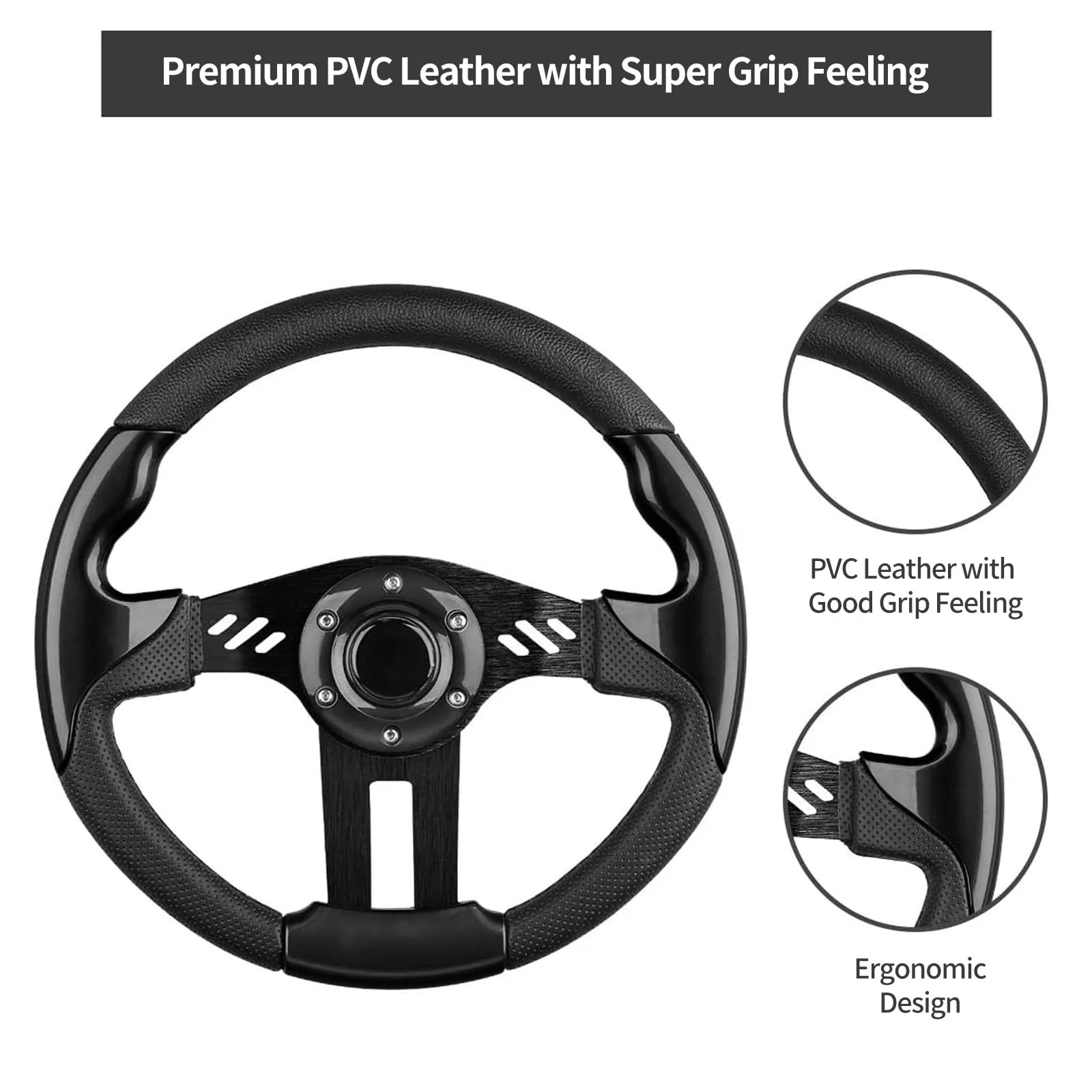 LEAPGOMAX 12.5-Inch Golf Cart Steering Wheel image 3