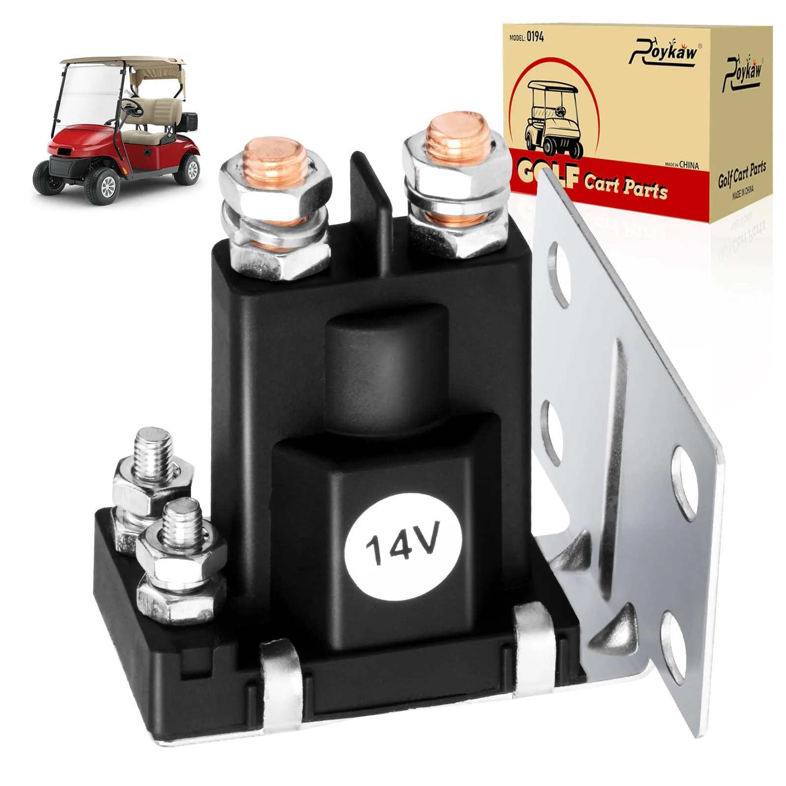 Roykaw 14V 200A Golf Cart Solenoid RG0111 (Replaces 27153G01)