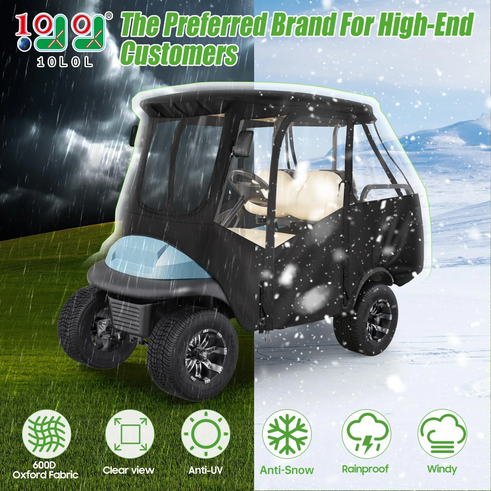 10L0L Enclosure for Club Car Precedent and Tempo 4-Passenger image 2