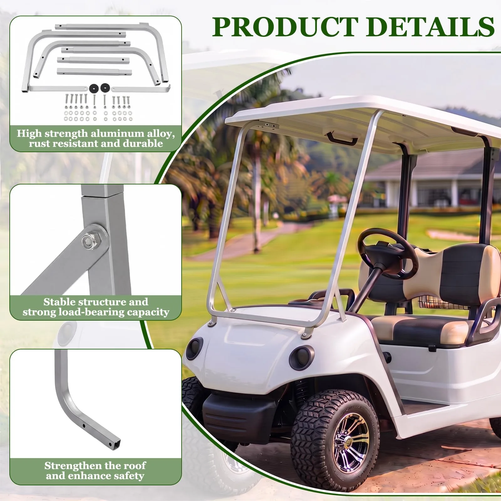 LEIFIDE Front Roof Strut Bracket for Club Car DS 1982-1999 image 3