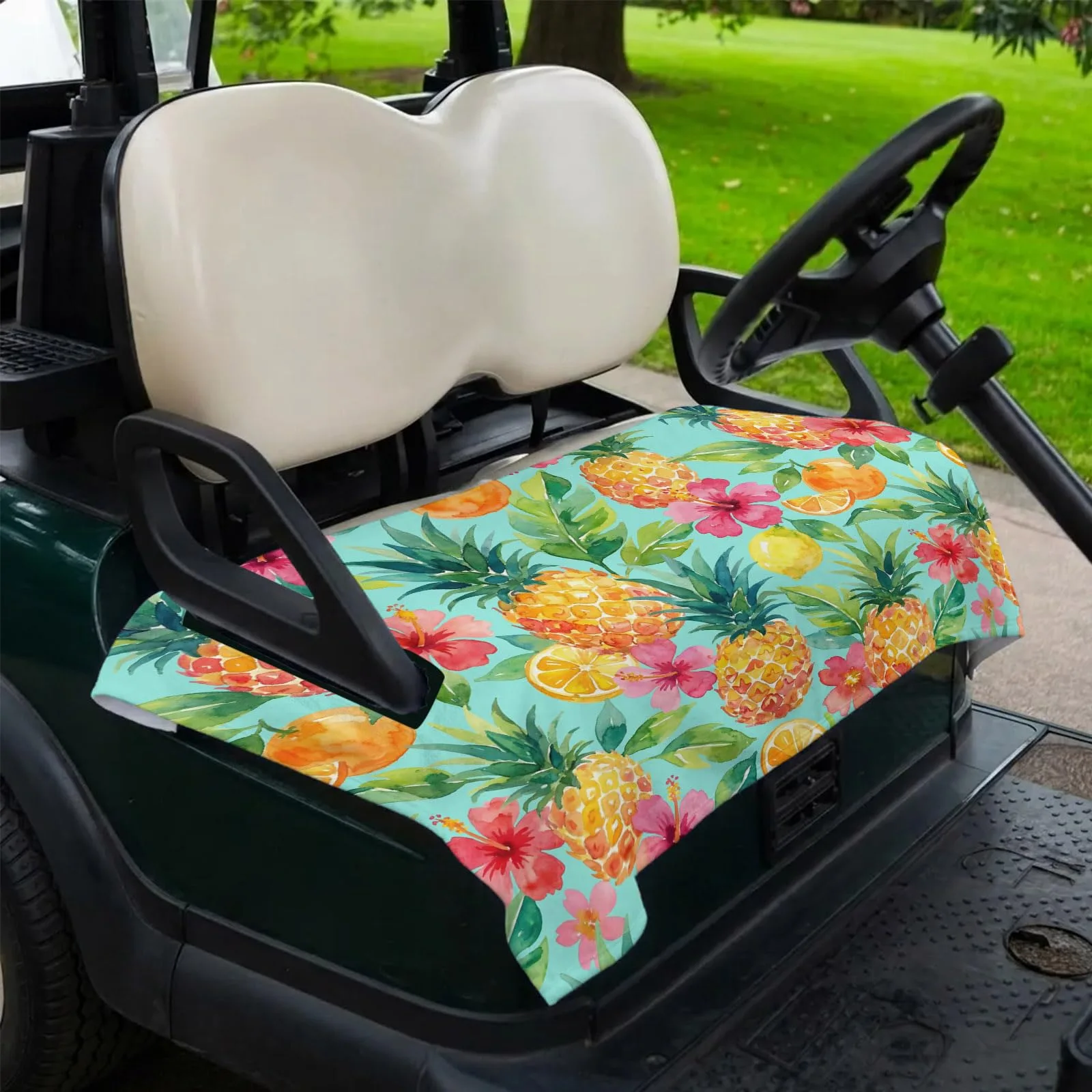 DecorLovee Turquoise Golf Cart Seat Cover for 2-Seater Carts image 2