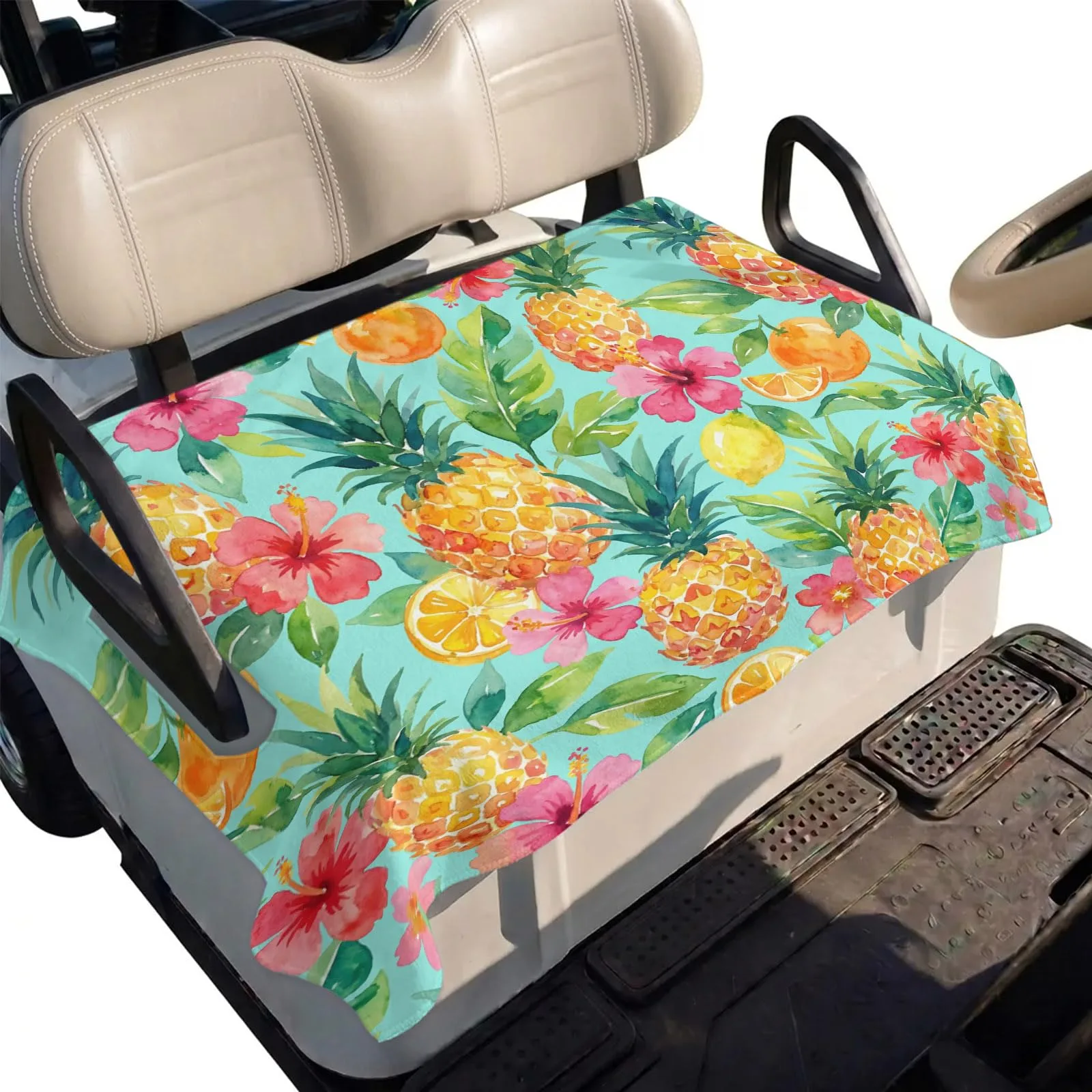 DecorLovee Turquoise Golf Cart Seat Cover for 2-Seater Carts