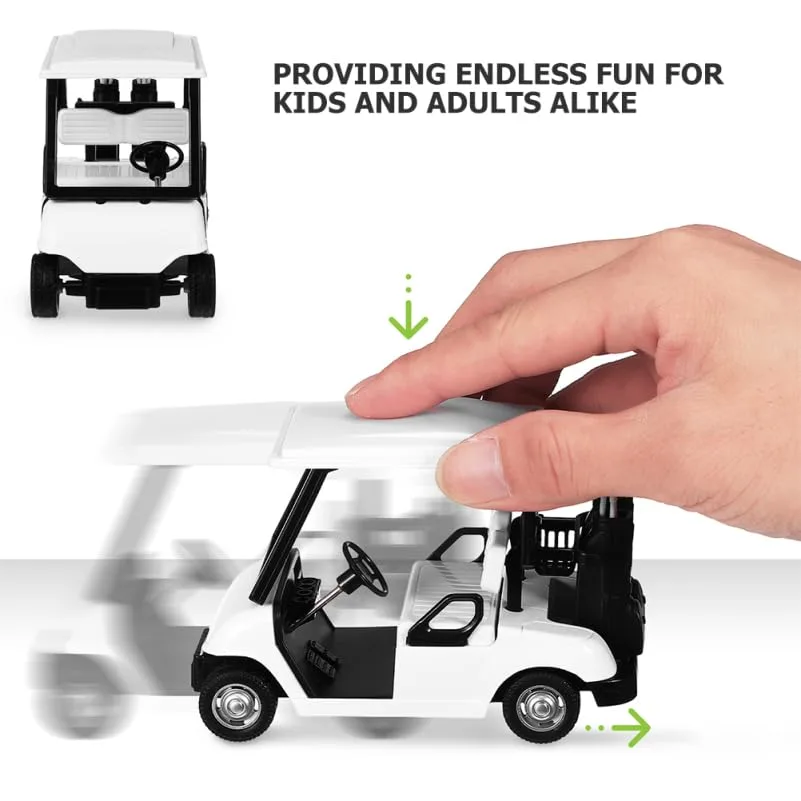 Toyvian Mini Golf Cart Model Diecast Alloy Pull-Back Toy image 3