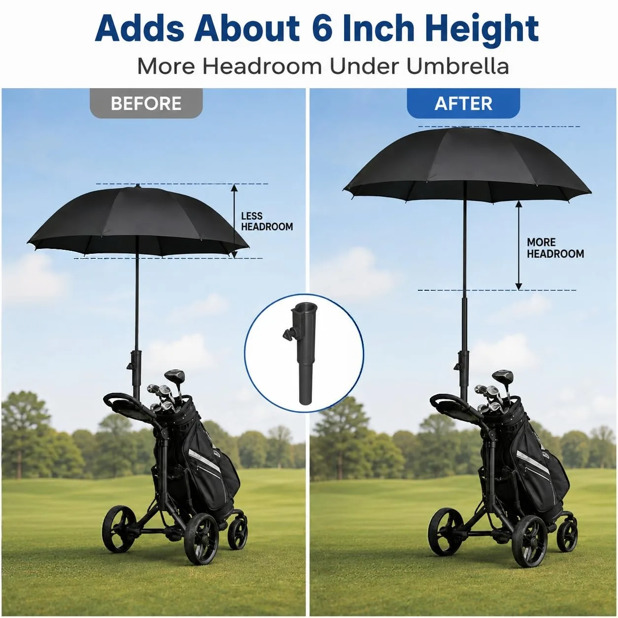 KRHQXW 6-Inch Umbrella Holder Extension for MGI Zip image 4