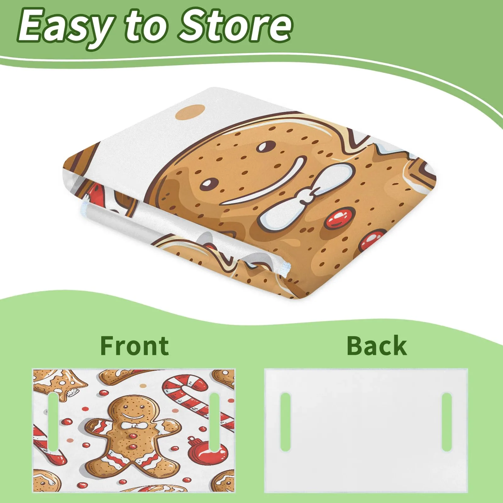 Tiveruda Gingerbread Merry Xmas Golf Cart Seat Cover image 4