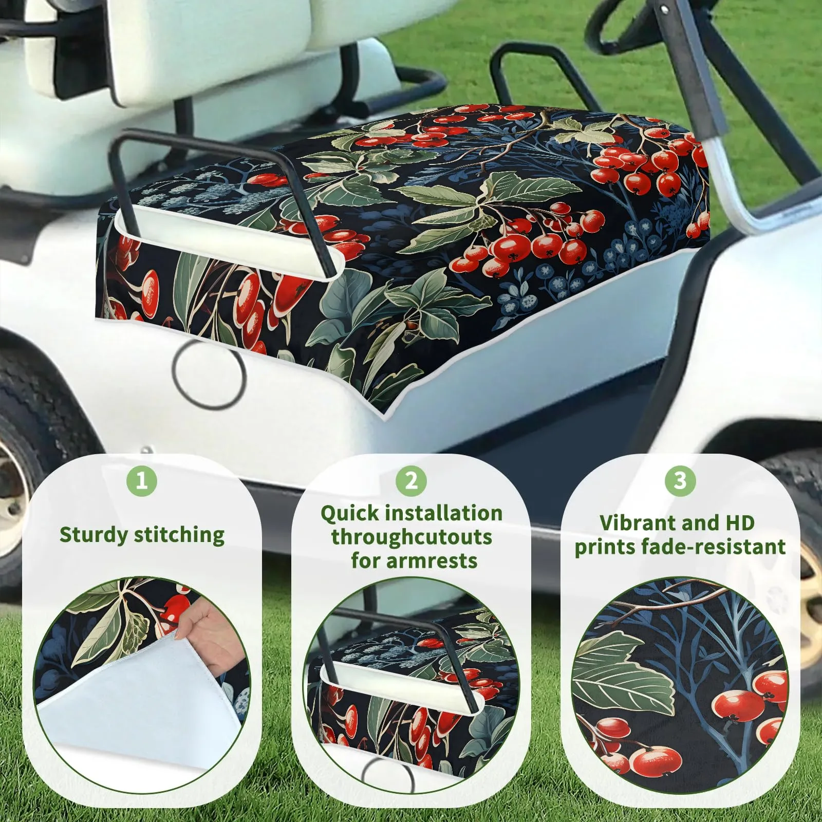 Tiveruda Golf Cart Seat Cover for Double Seats, 51 x 31 in image 3