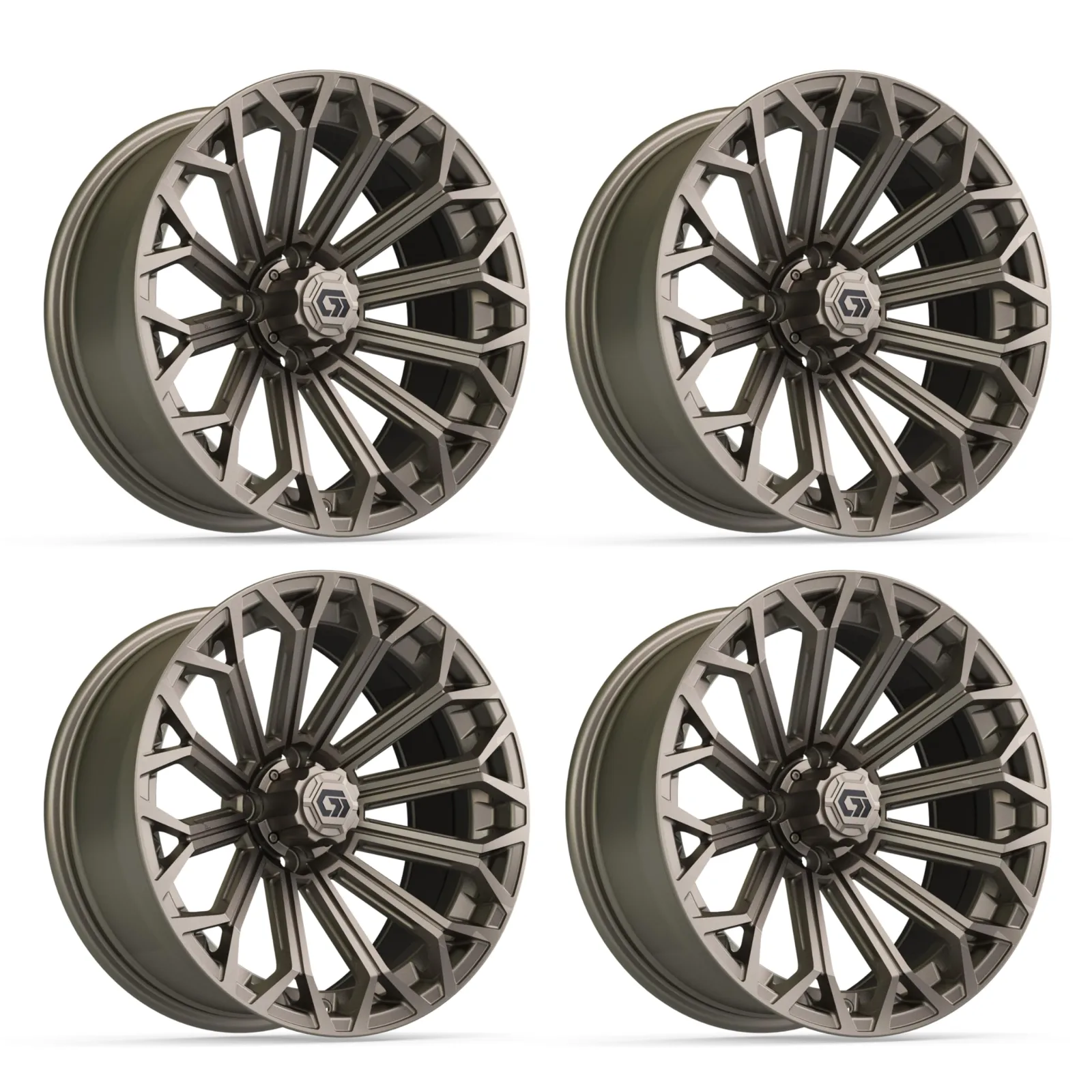 GTW Phantom 16-Inch Matte Bronze Golf Cart Wheels