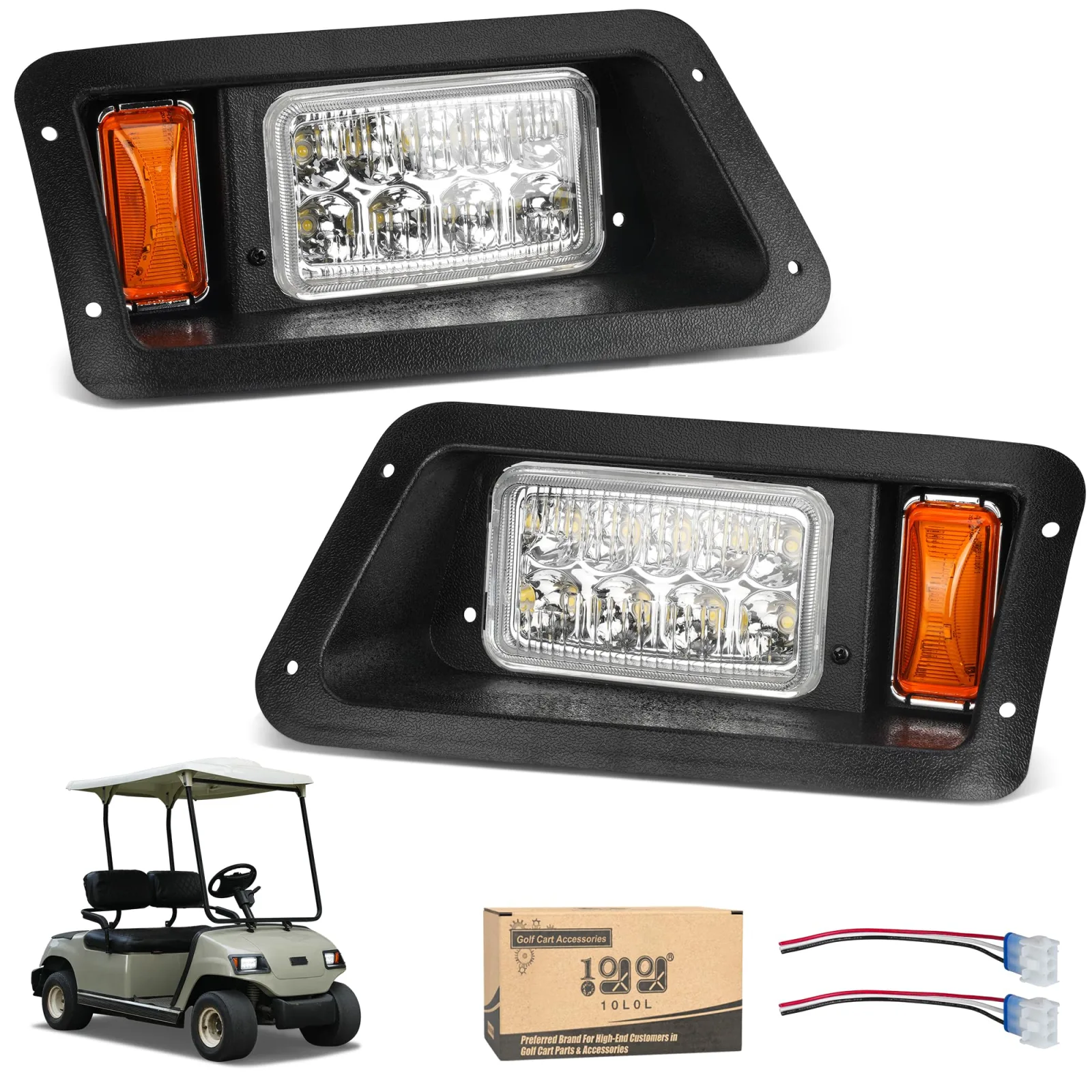 10L0L LED Headlight Kit for Yamaha G14-G22 Golf Carts