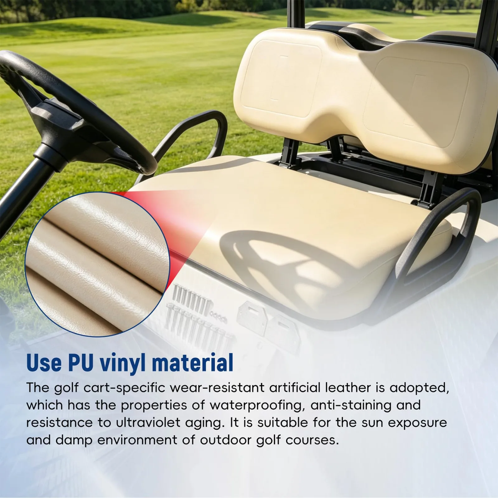 Waltyotur Front Seat Cushion for E-Z-GO Medalist/TXT image 4