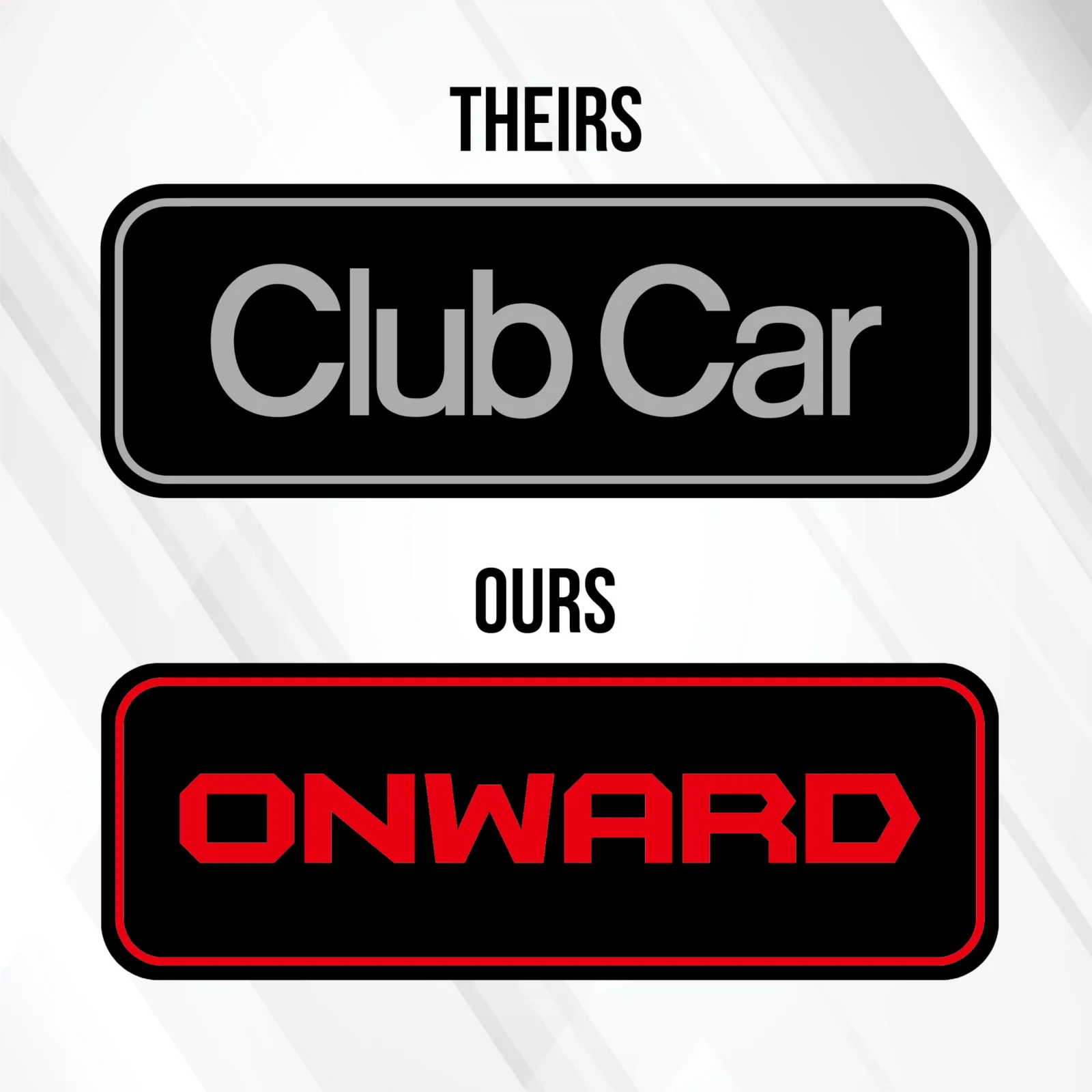 Gimme Golf USA Club Car Onward Front Name Plate image 2