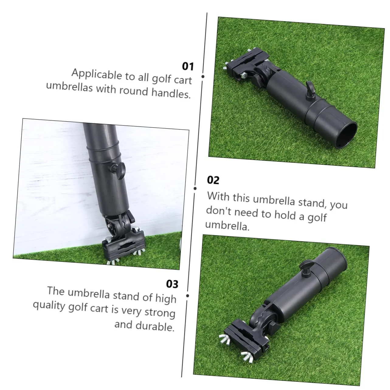 Cabilock Golf Cart Umbrella Holder Set, 2-Piece image 2