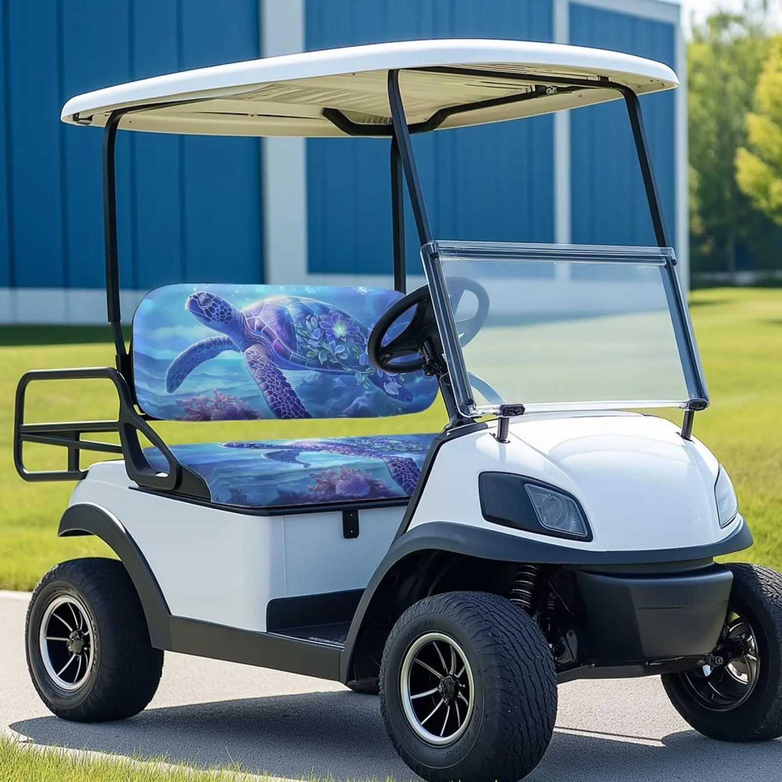 Quidrwyo Floral Sea Turtle Golf Cart Seat Covers image 3