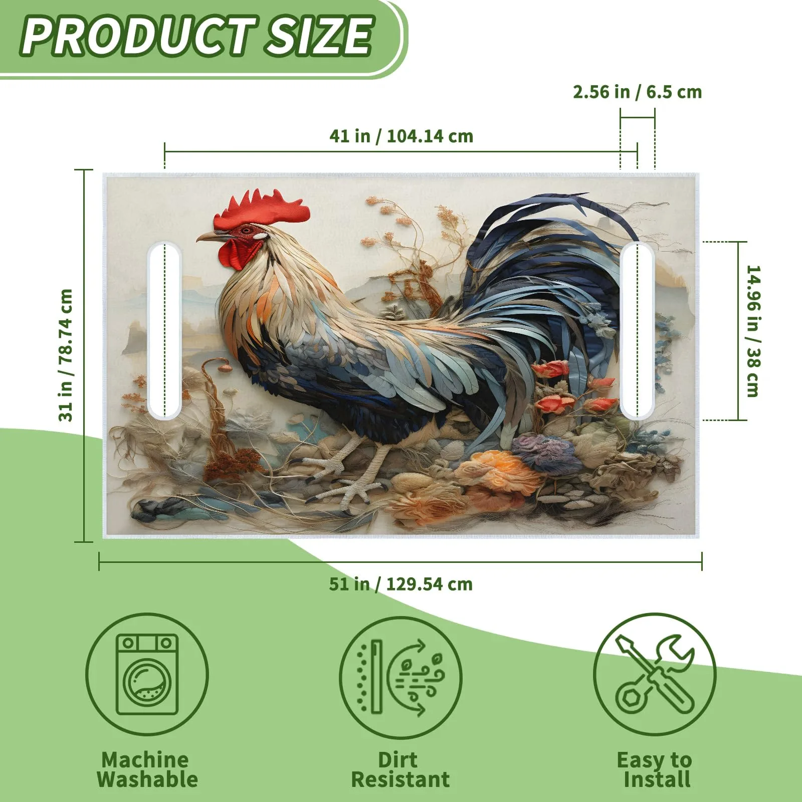 Tiveruda 51" x 31" Universal 2-Person Golf Cart Seat Cover - Polyester image 2