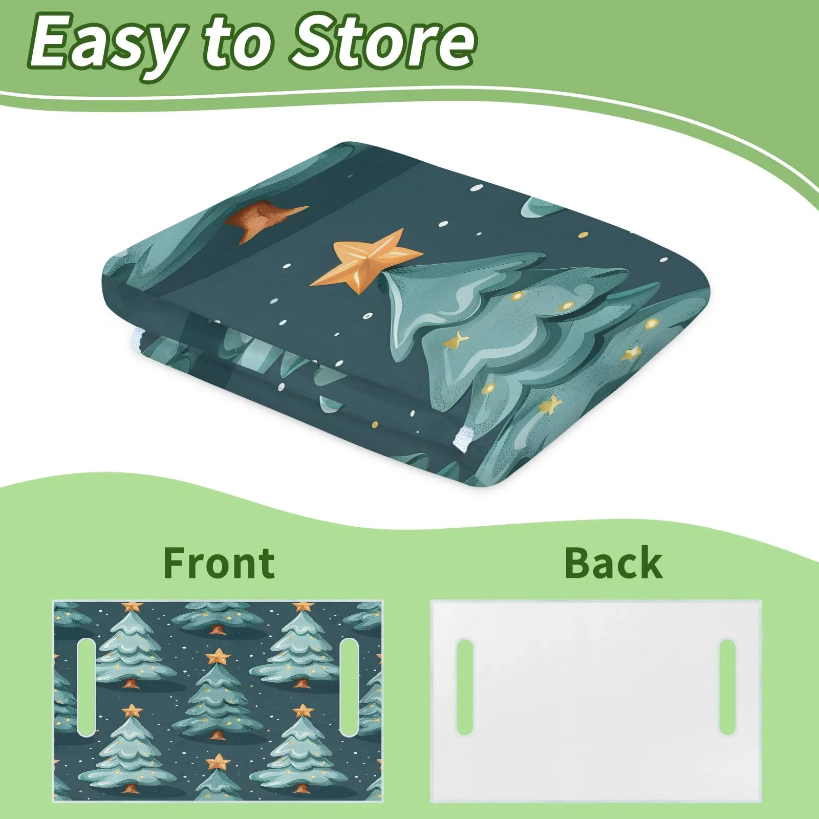 Tiveruda Xmas Star Golf Cart Seat Cover, 51 x 31 in. image 4