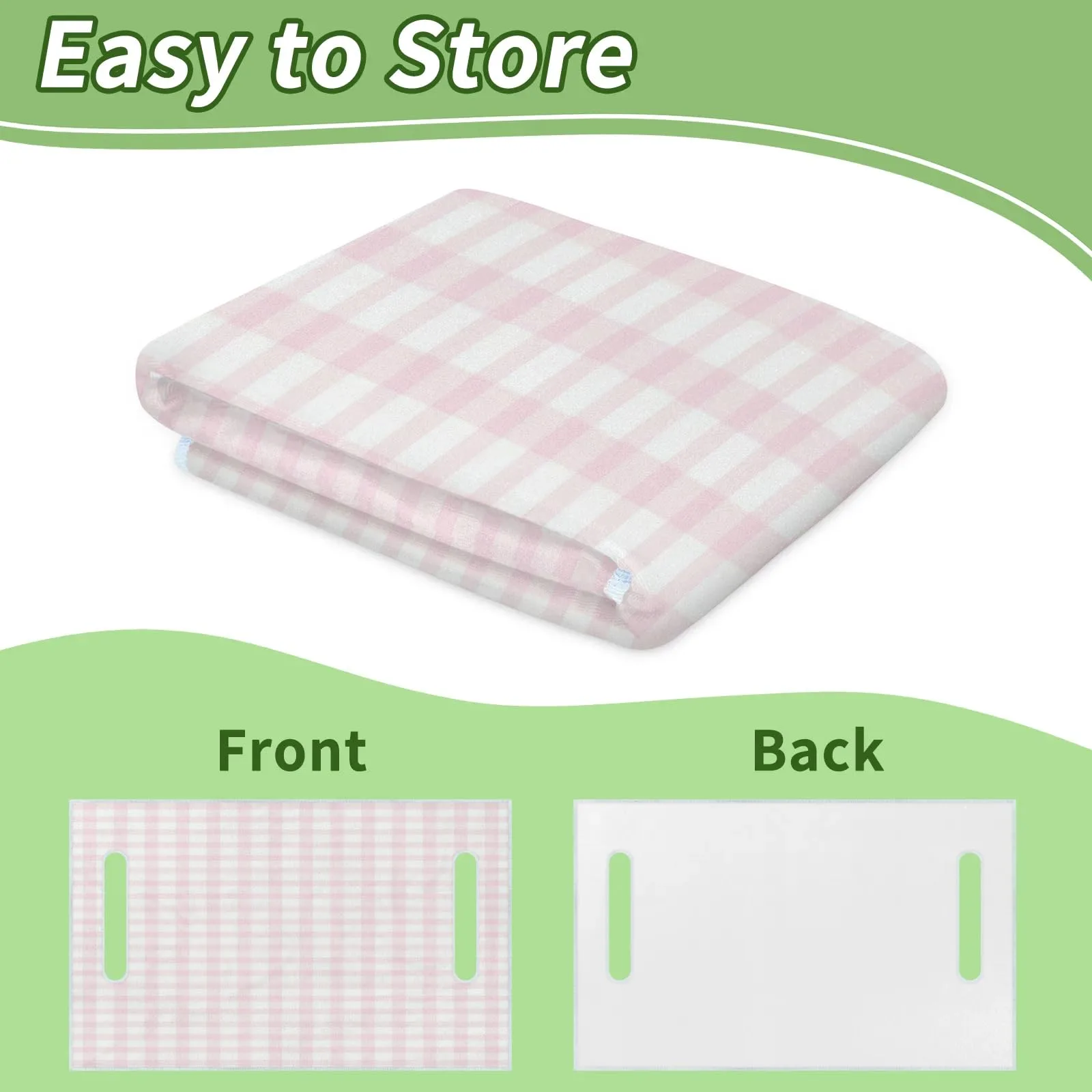 Tiveruda Pink Plaid Golf Cart Seat Cover 51 x 31 in image 4