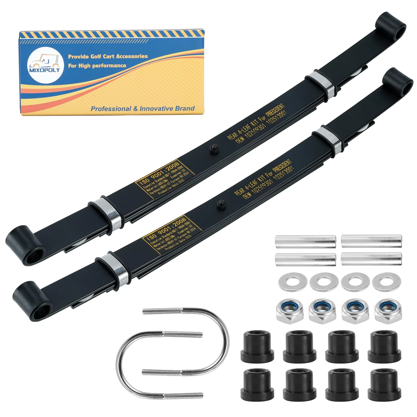 Mixopoly 4-Leaf Rear Leaf Spring Kit for Club Car