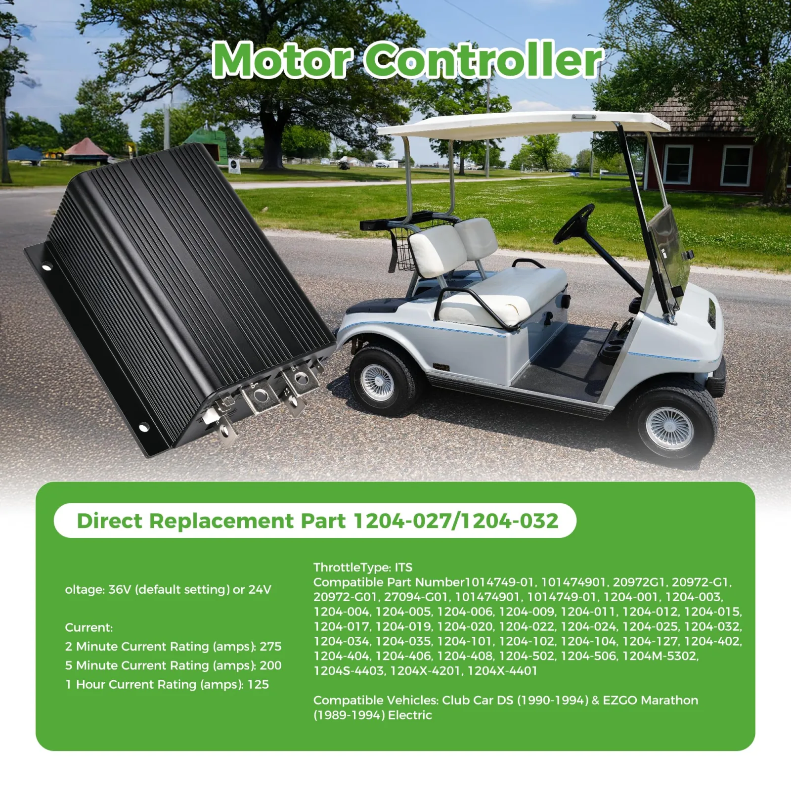 10L0L 36V Golf Cart Controller for Club Car DS & E-Z-GO image 4