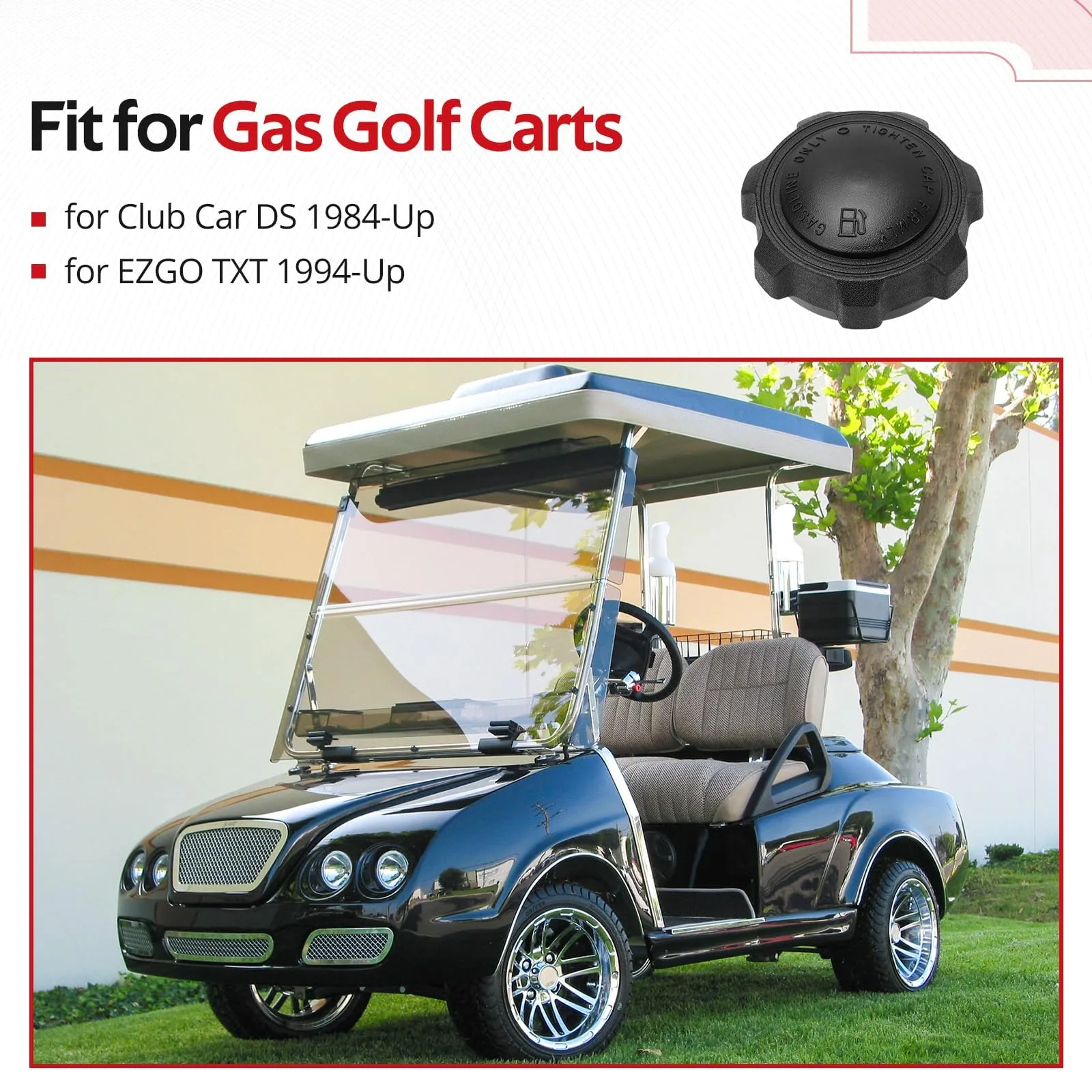 JAVIK Gas Cap for Club Car DS and E-Z-GO TXT image 2