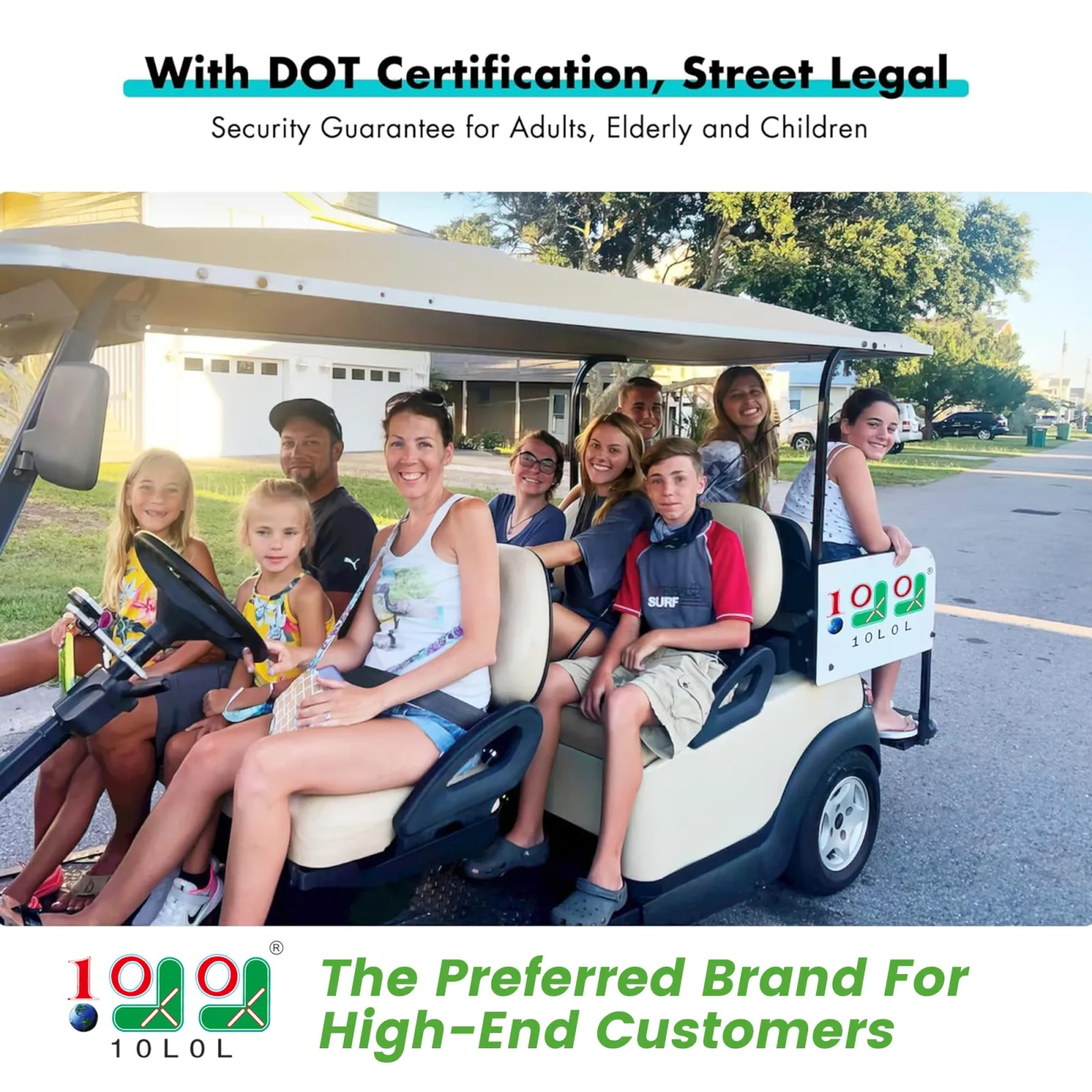 10L0L Golf Cart Seat Belt Kit with Retractable Belts image 2
